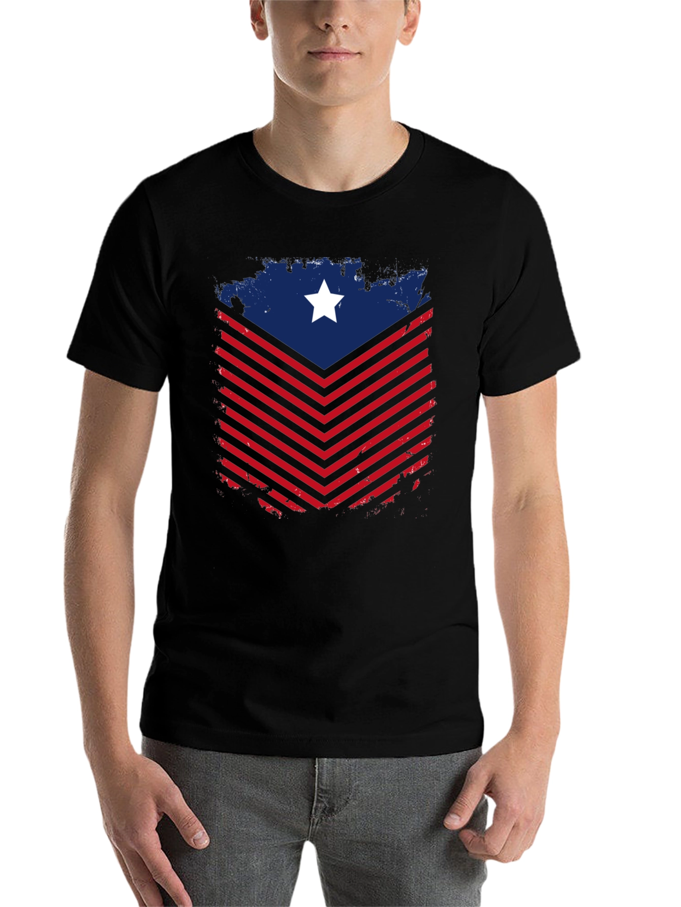 Black American Patriot Graphic Tee view 7