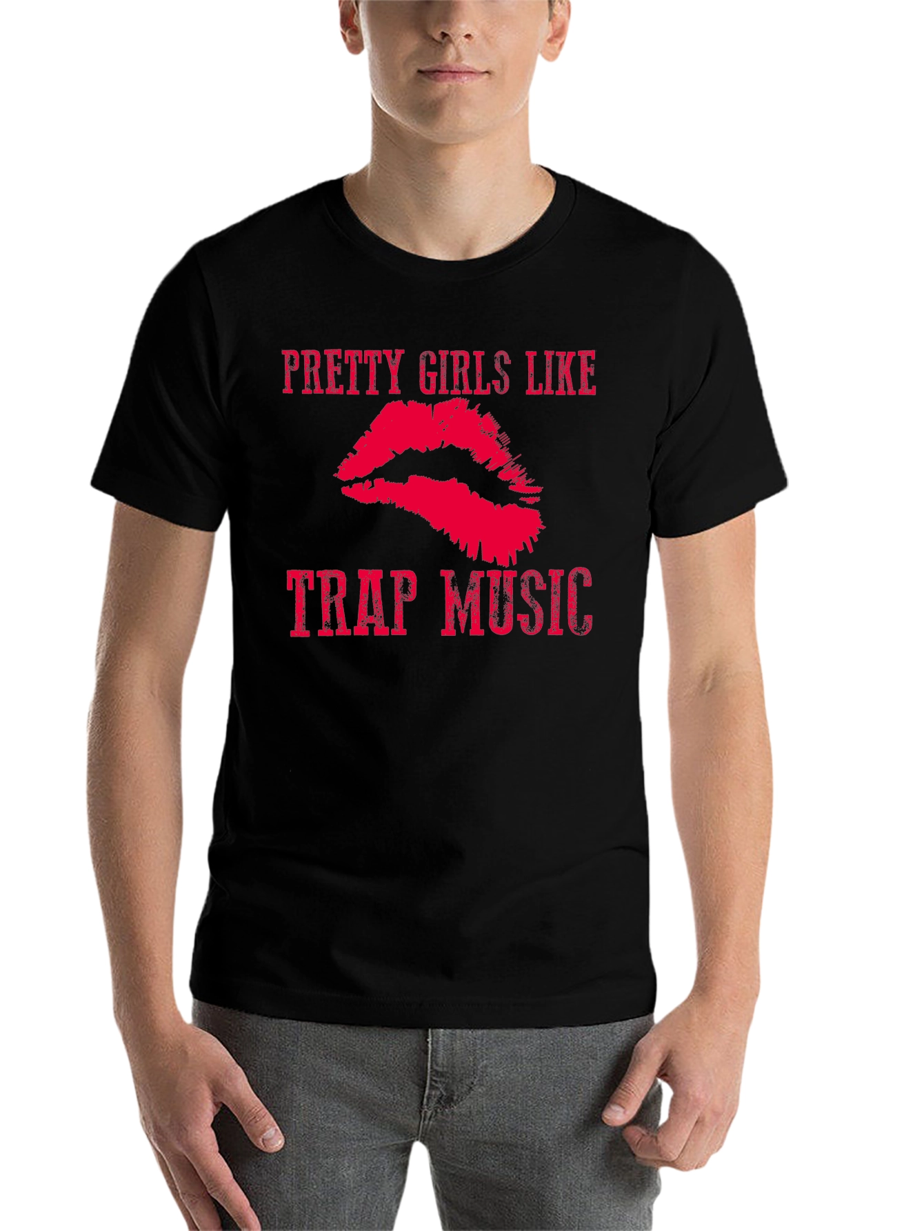 Black Pretty Girls Like Trap Music Graphic Tee view 7