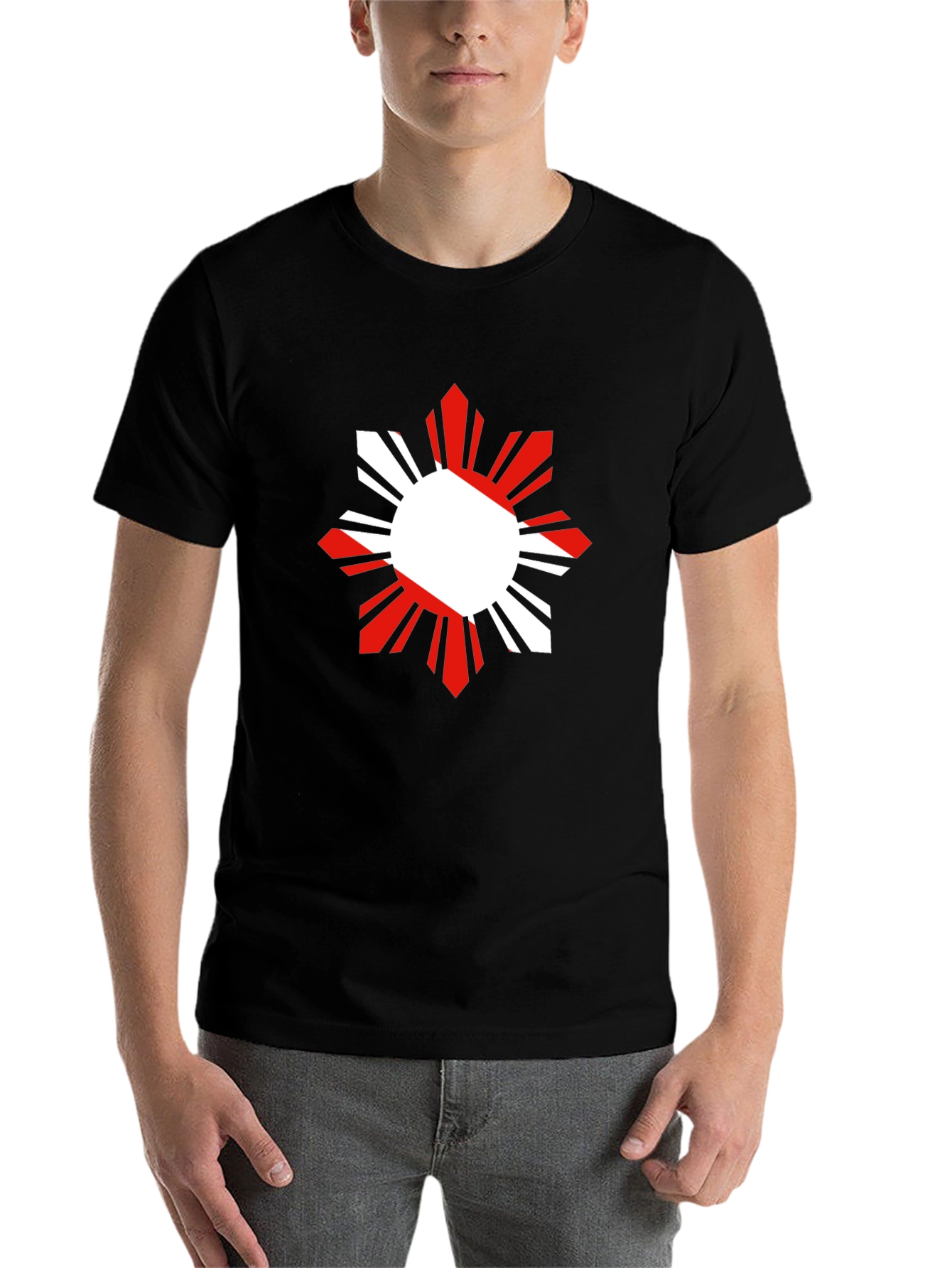 Black Filipino Sun Graphic Tee - Black view 7