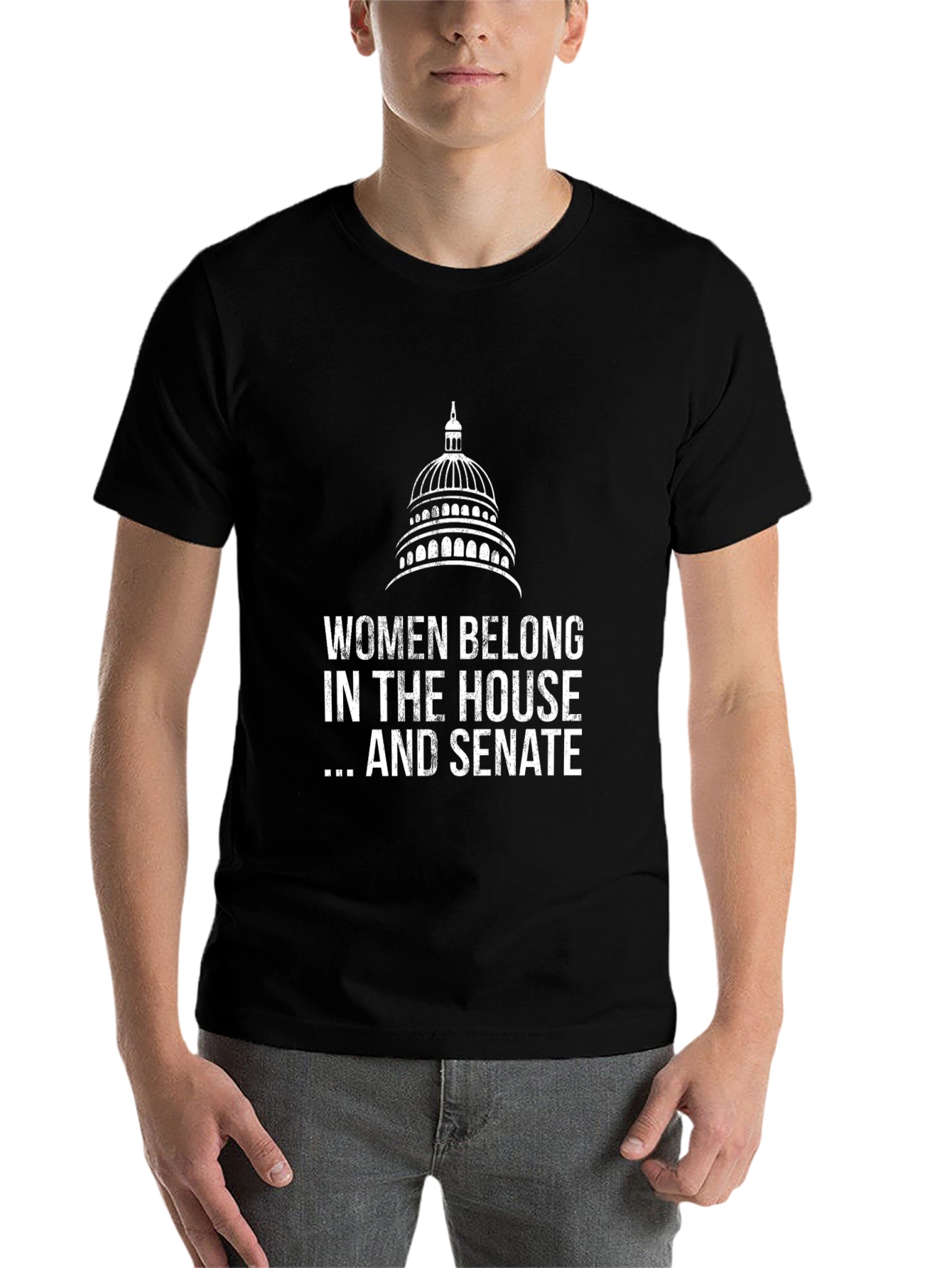 Black Women Belong In the House and Senate T-Shirt view 7