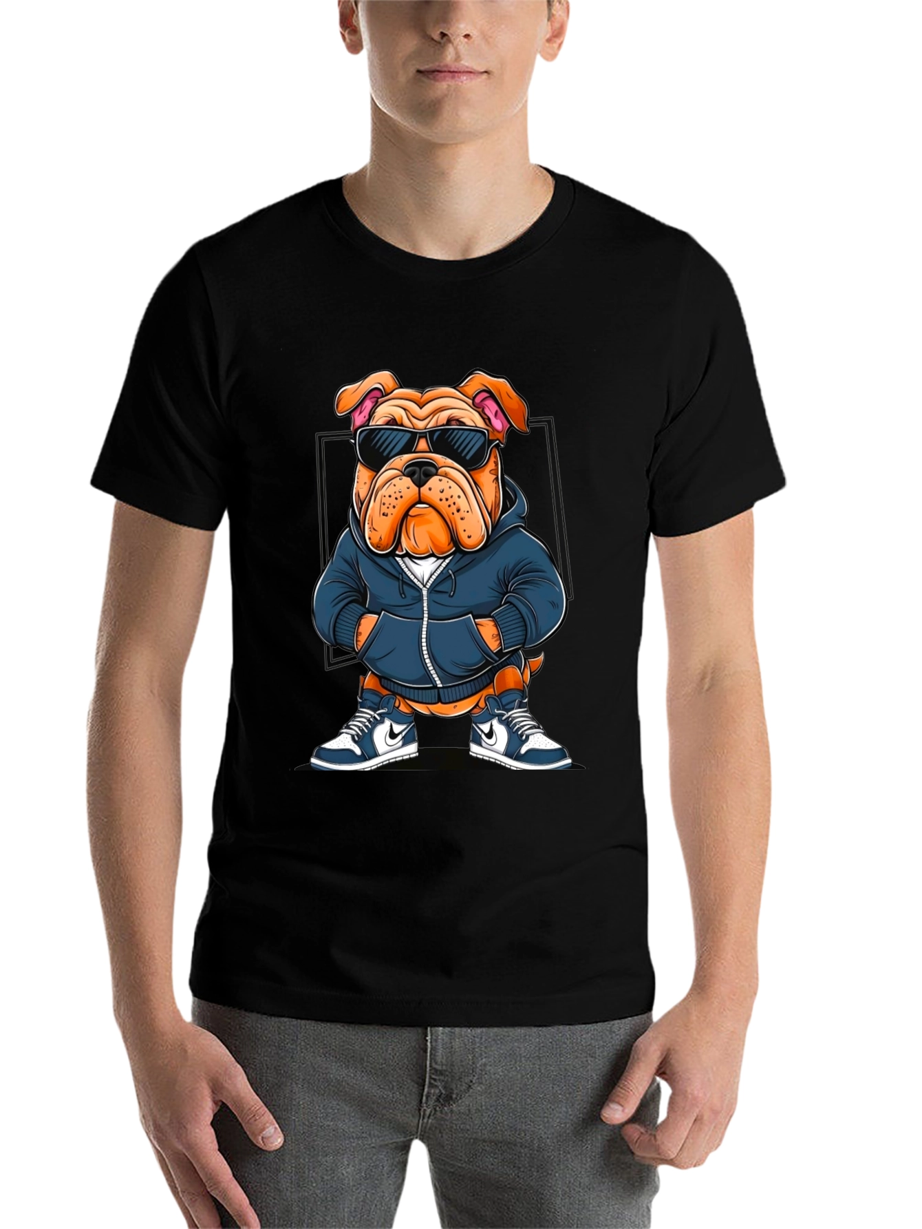 Cool Bulldog Graphic Tee - Trendy Canine Style - 7