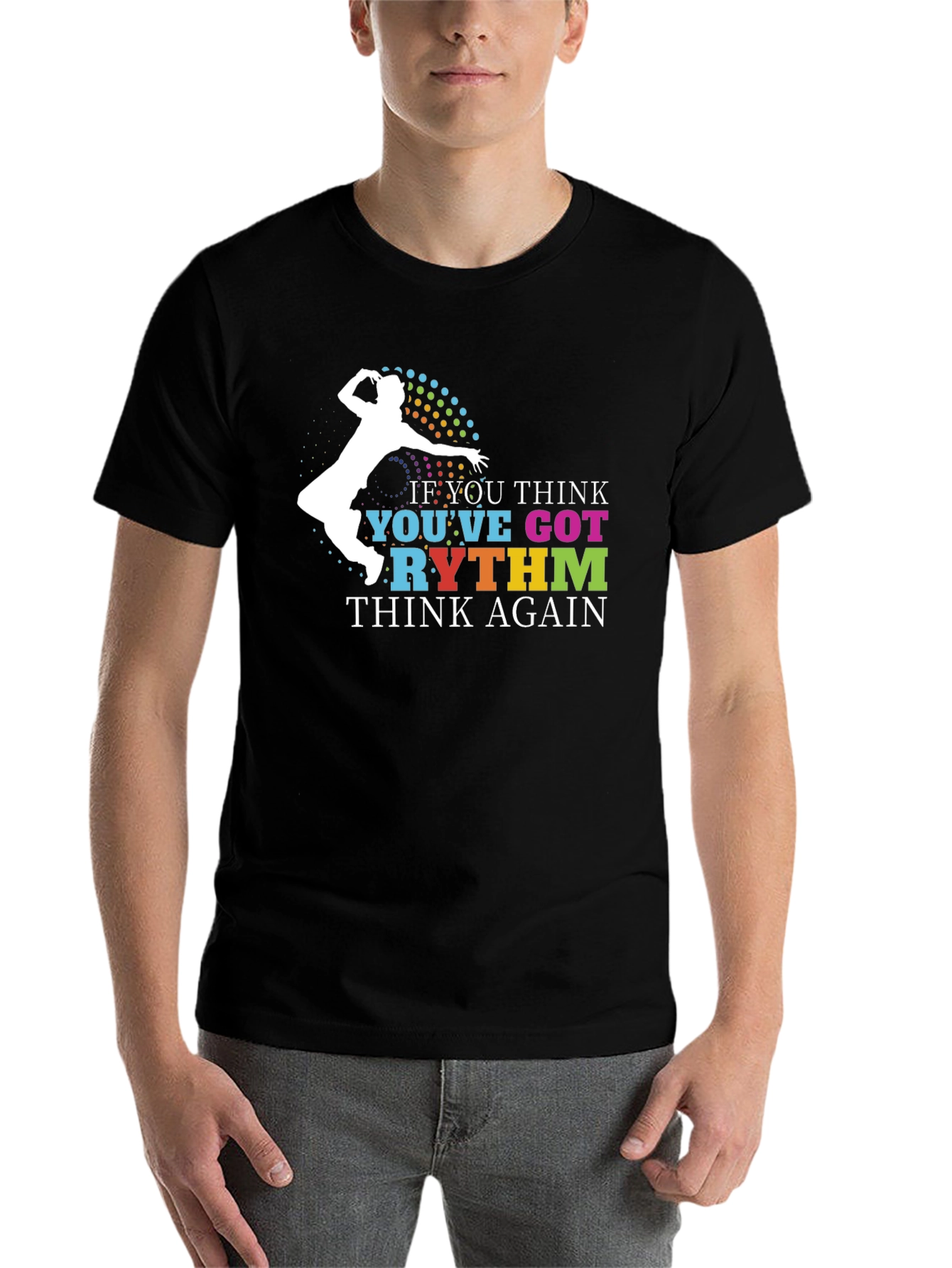 Black Rhythm Graphic Tee - Funny Dance T-Shirt view 7