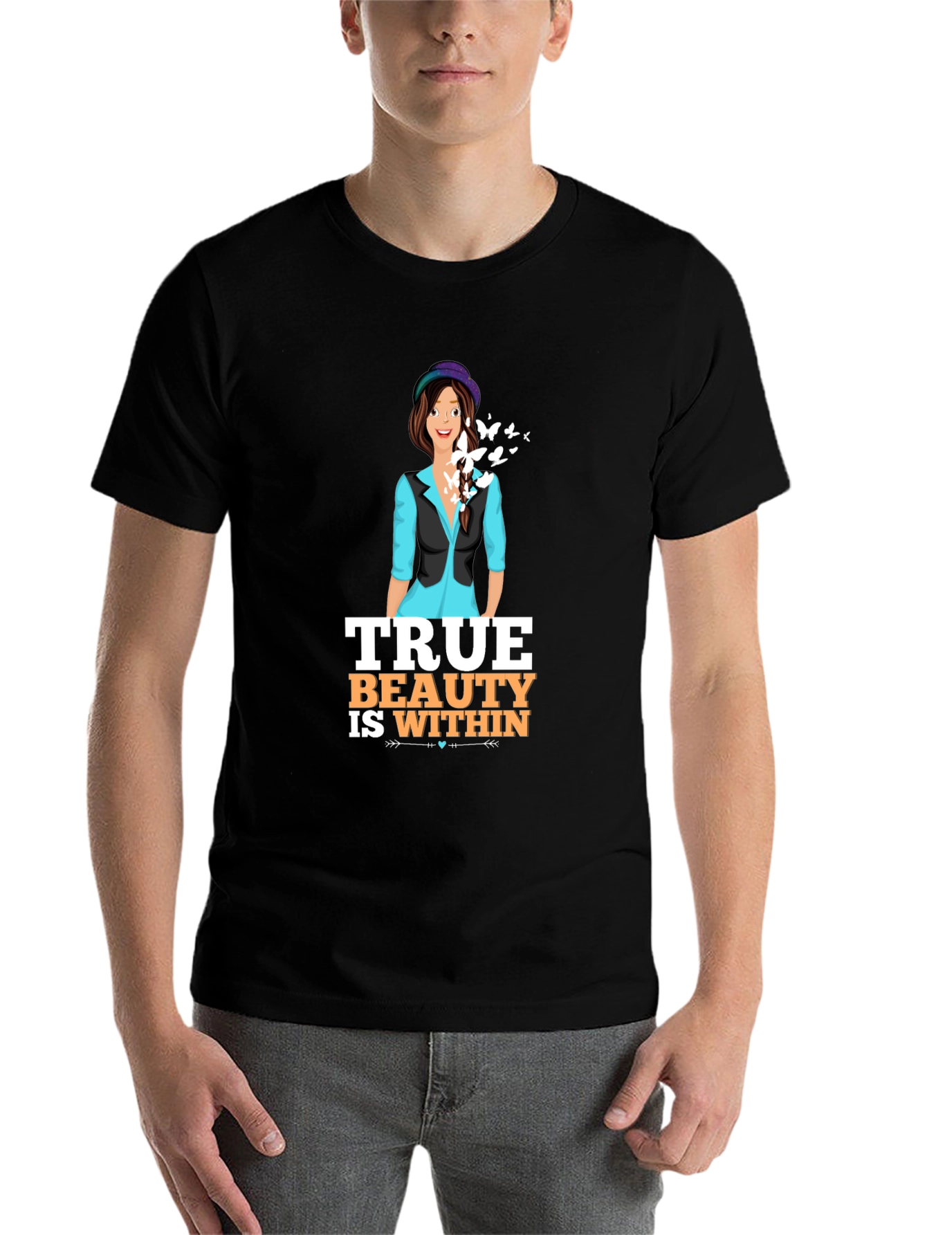 Black True Beauty Within Graphic T-Shirt view 7