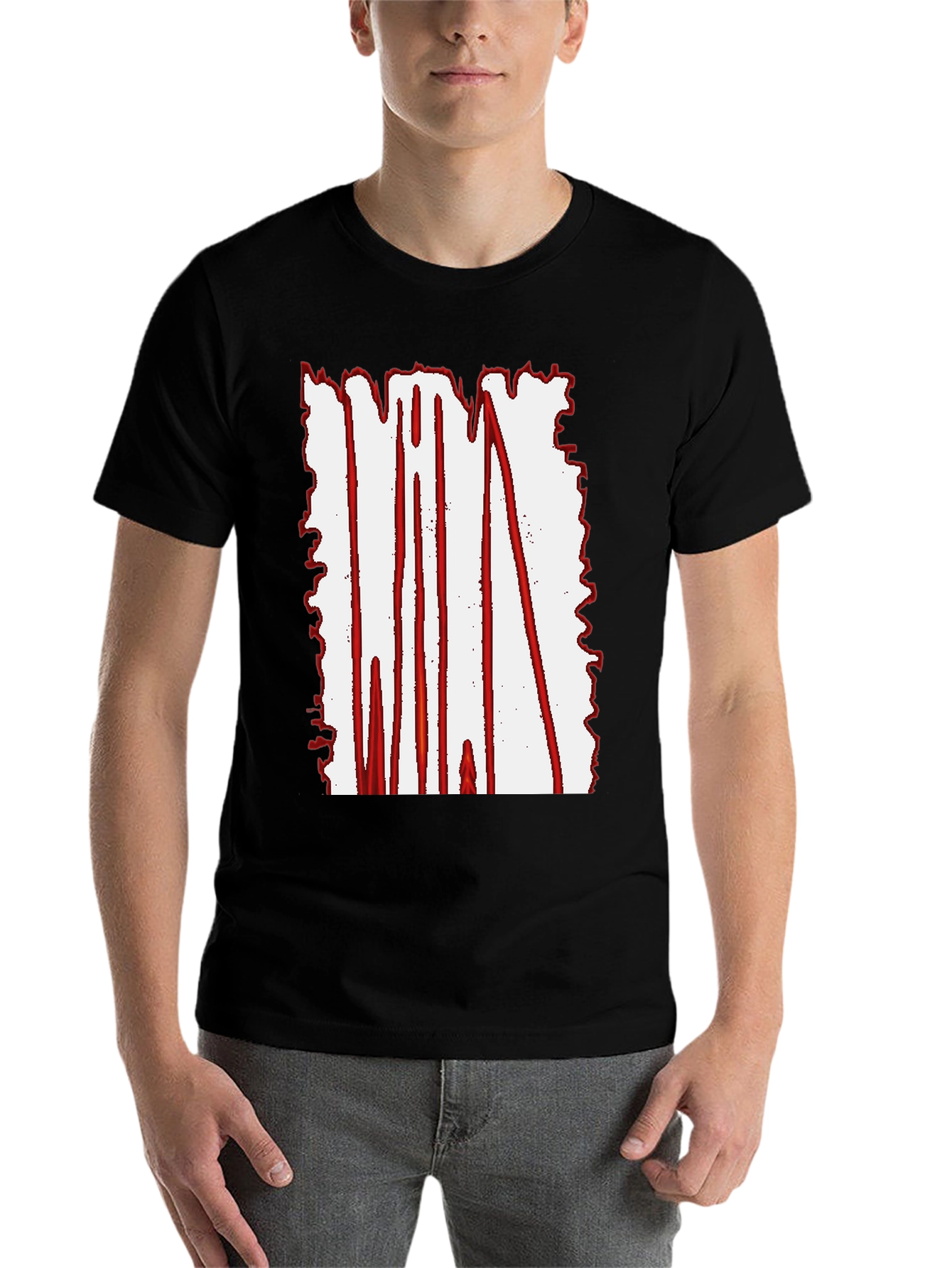Black Graphic Print T-Shirt - Modern Streetwear Tee view 7