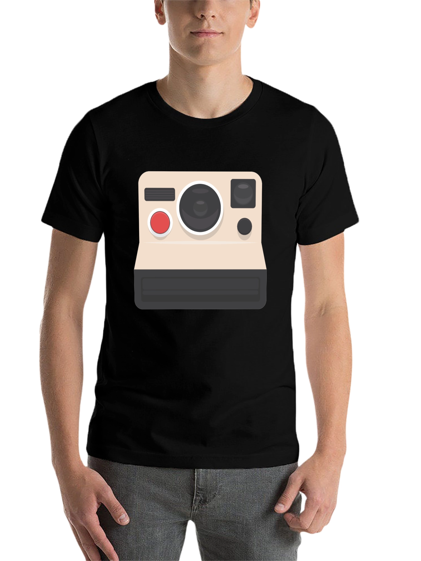 Black Vintage Camera Graphic Tee - Classic Style view 7
