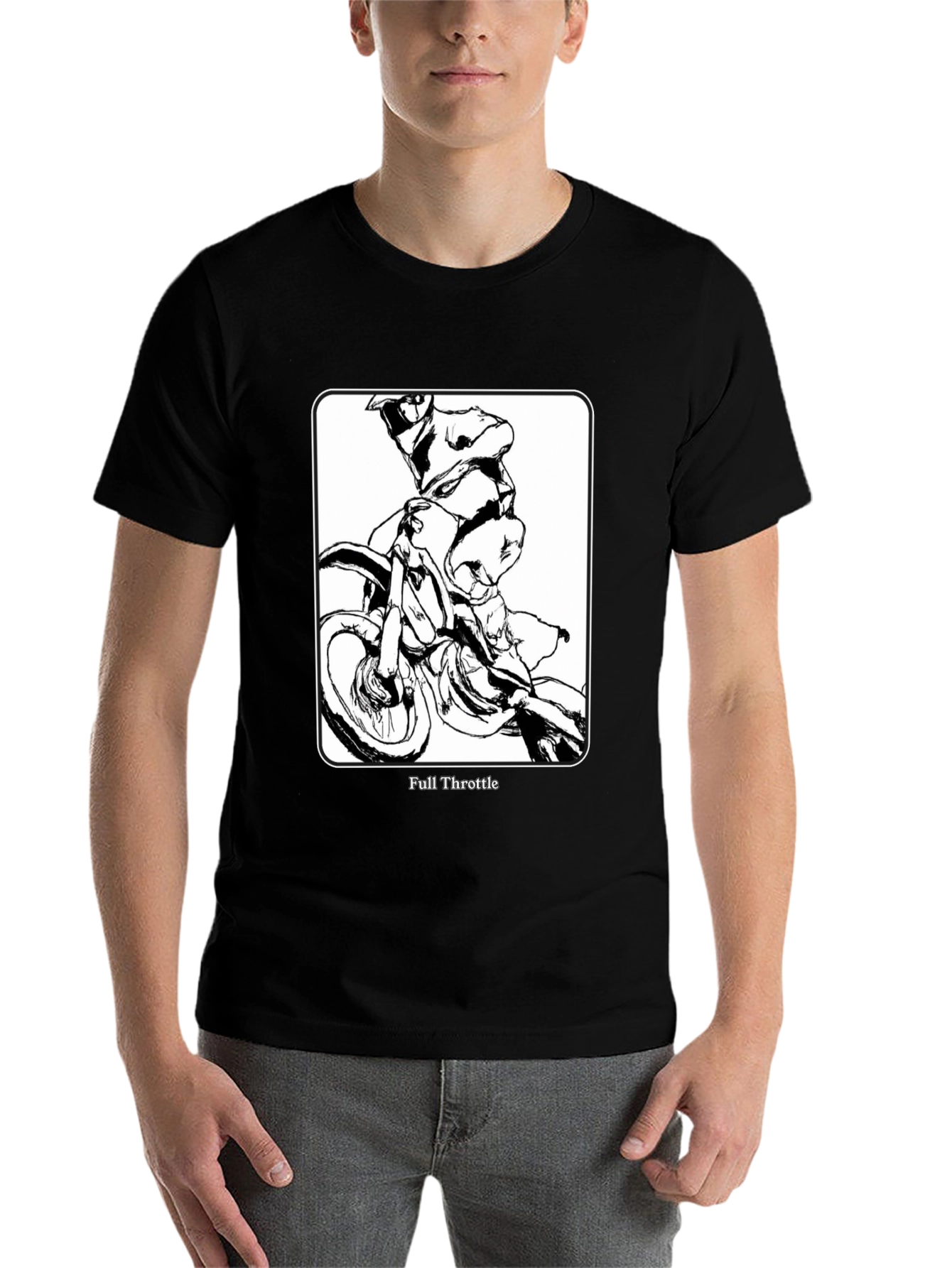 Black Full Throttle Graphic Tee - Black view 7
