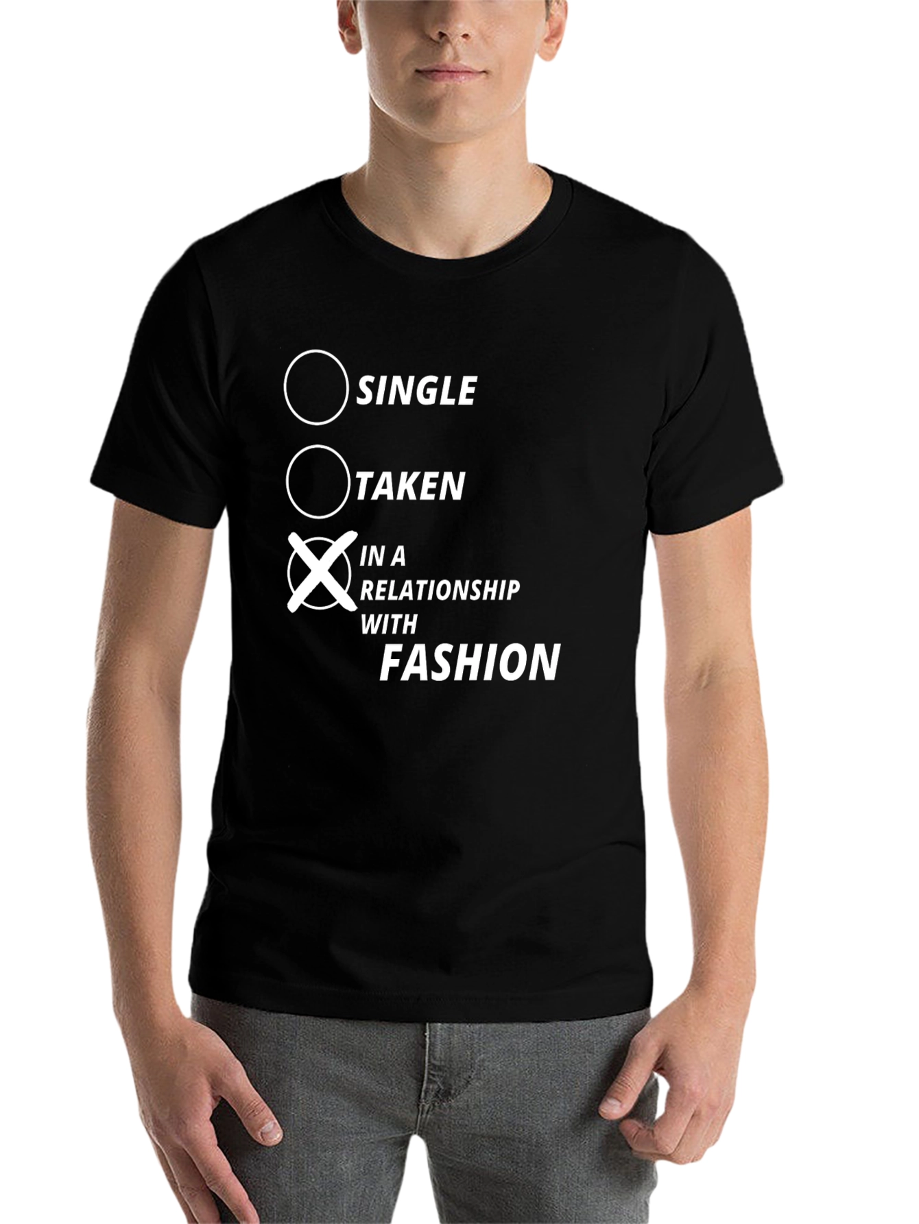 Black Fashion Relationship T-Shirt view 7