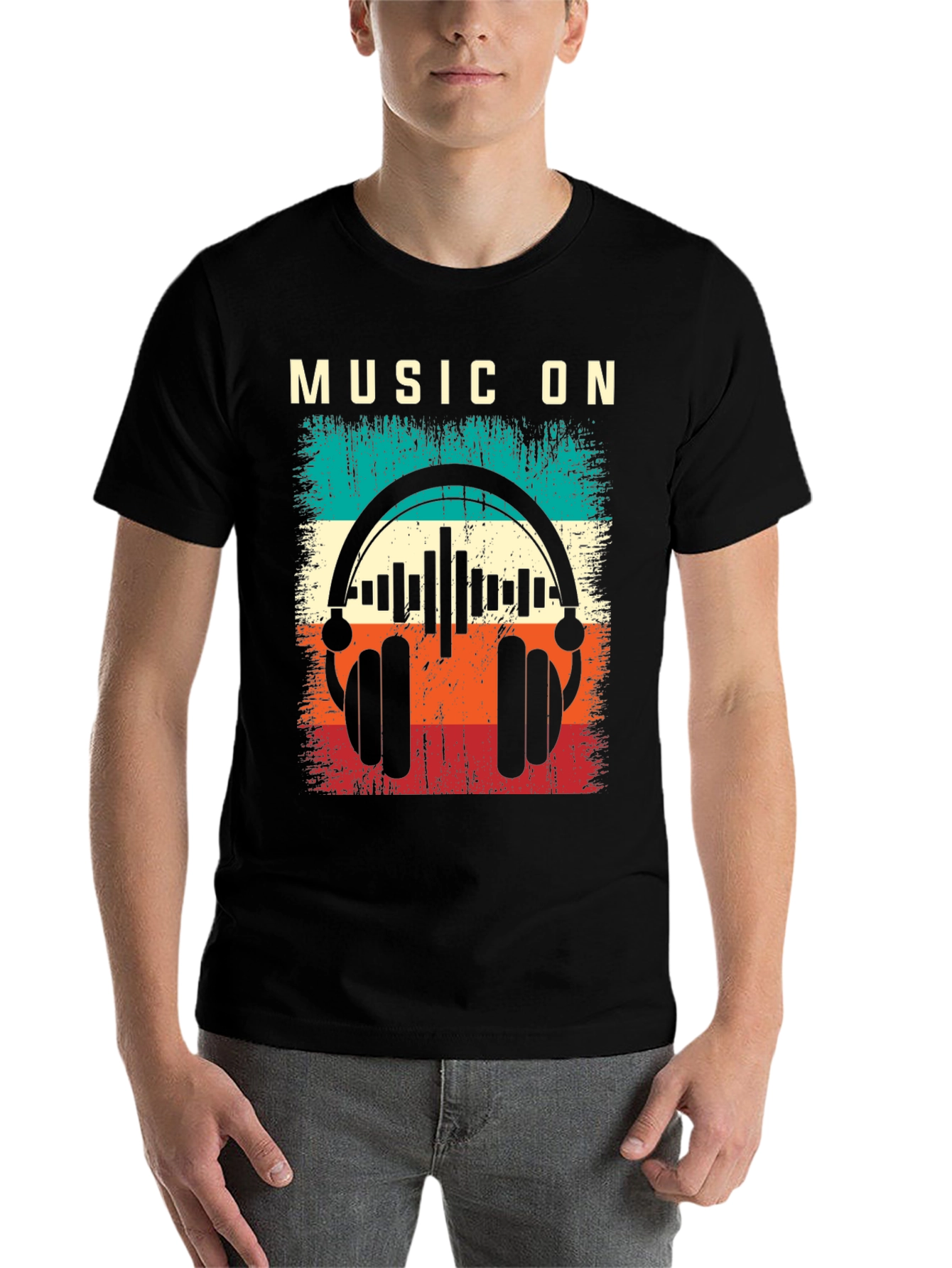 Black Music On Graphic T-Shirt Retro Style view 7