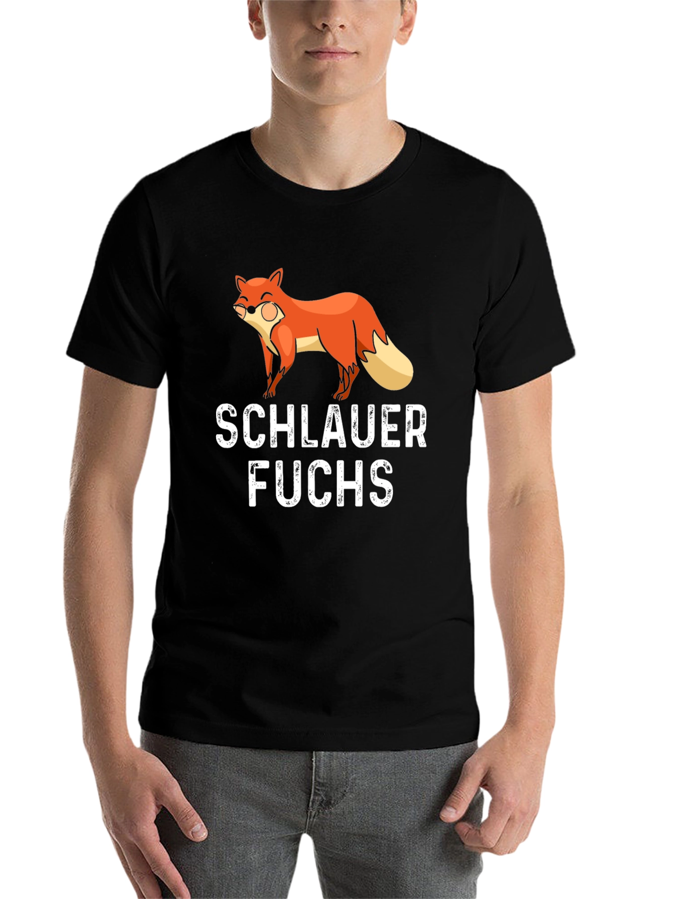 Black Smarter Fox Funny T-Shirt, Novelty Tee view 7