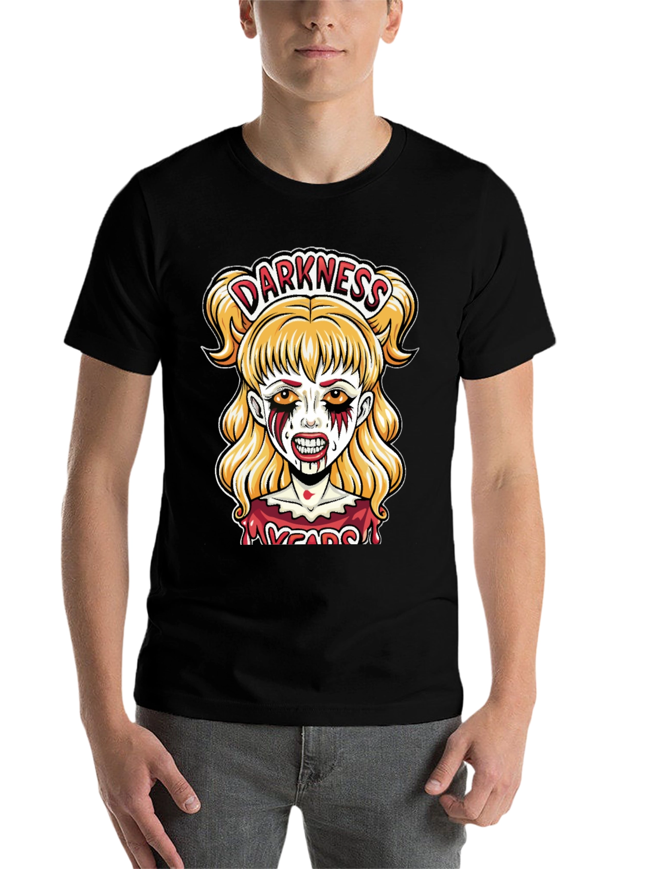 Black Darkness Zombie Girl Graphic Tee view 7