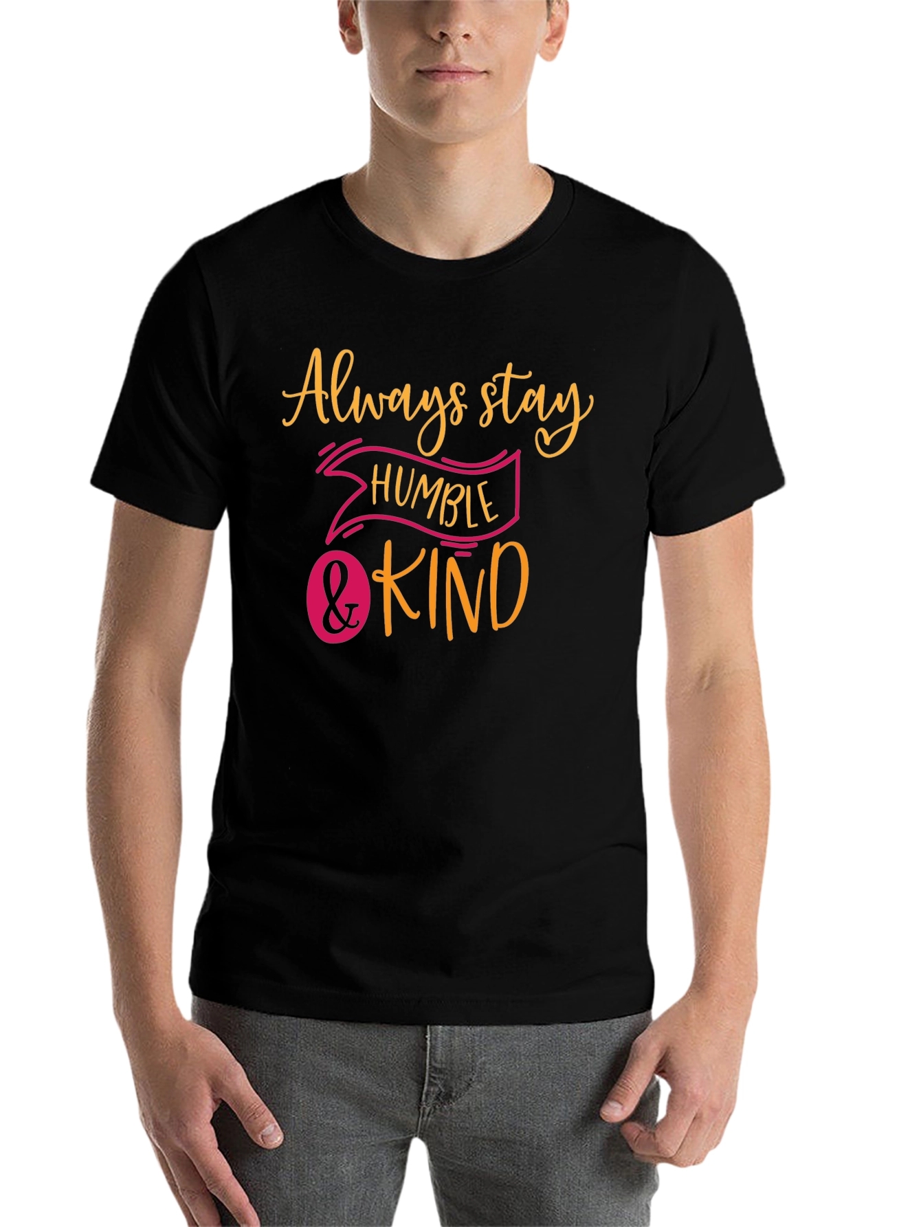 Black Always Stay Humble & Kind Graphic Tee view 7