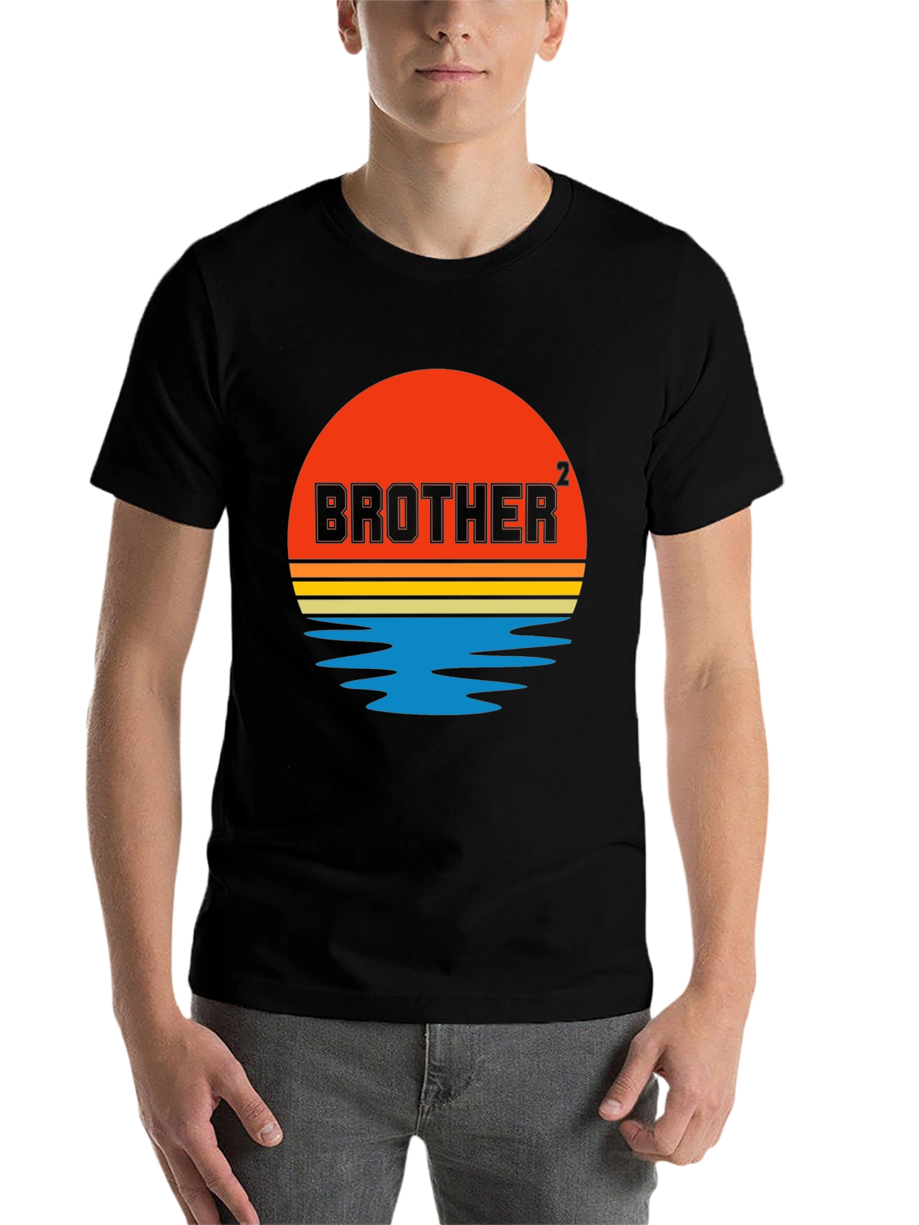 Retro Brother Squared Graphic Tee - 7