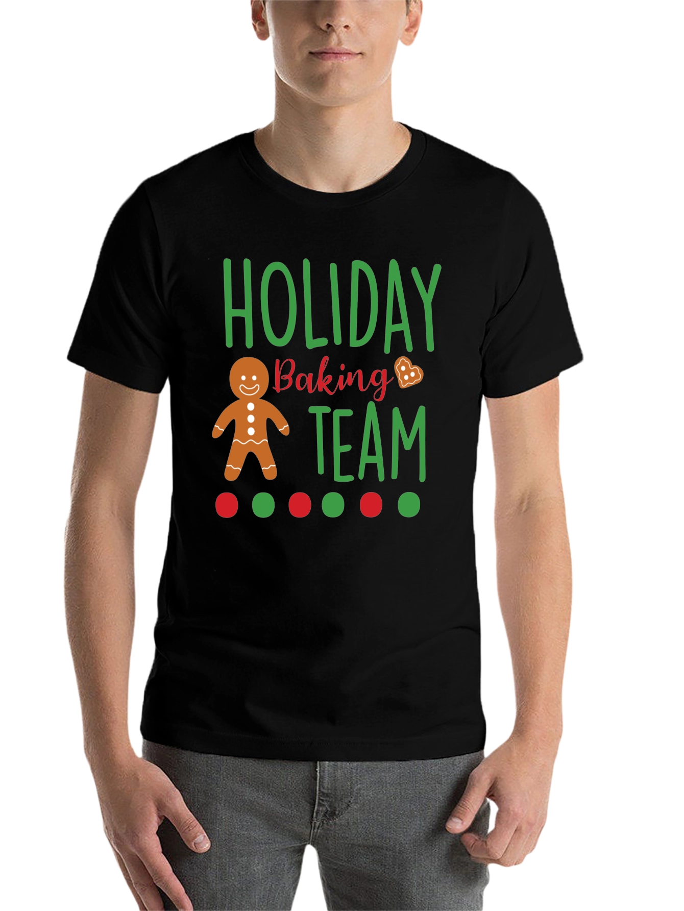 Black Holiday Baking Team T-Shirt view 7