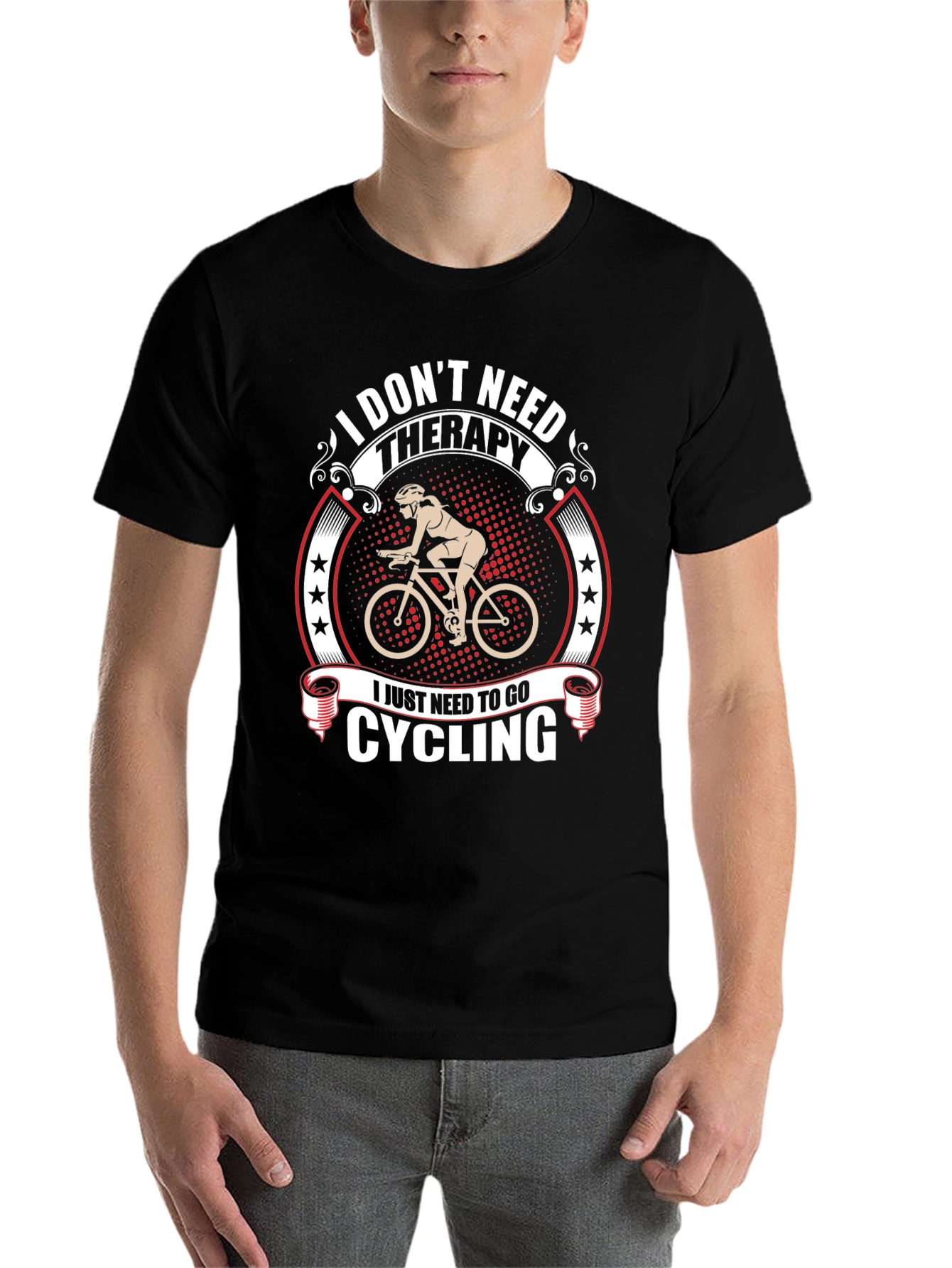 Cycling Therapy Black T-Shirt - 7