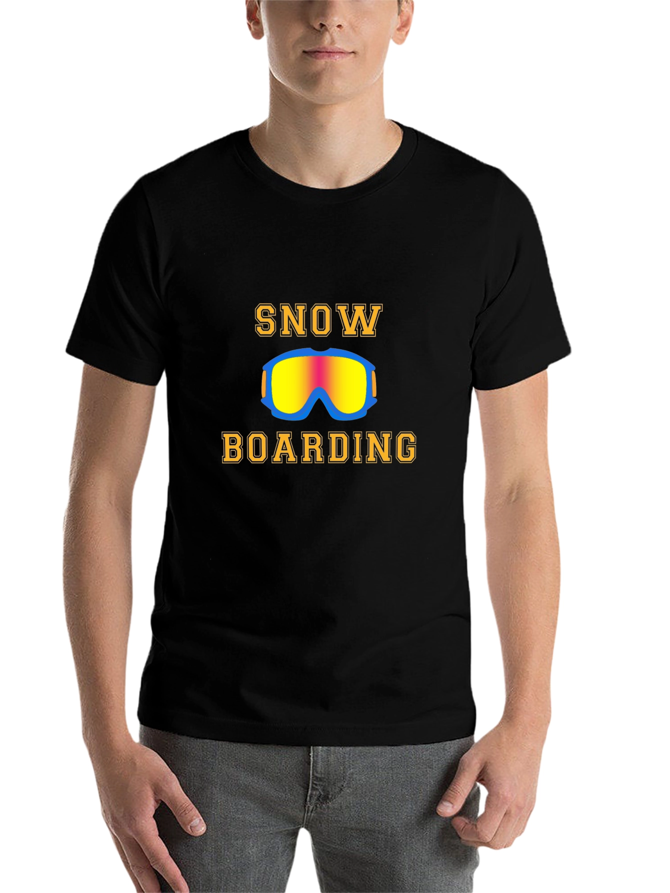 Black Snowboarding T-Shirt view 7