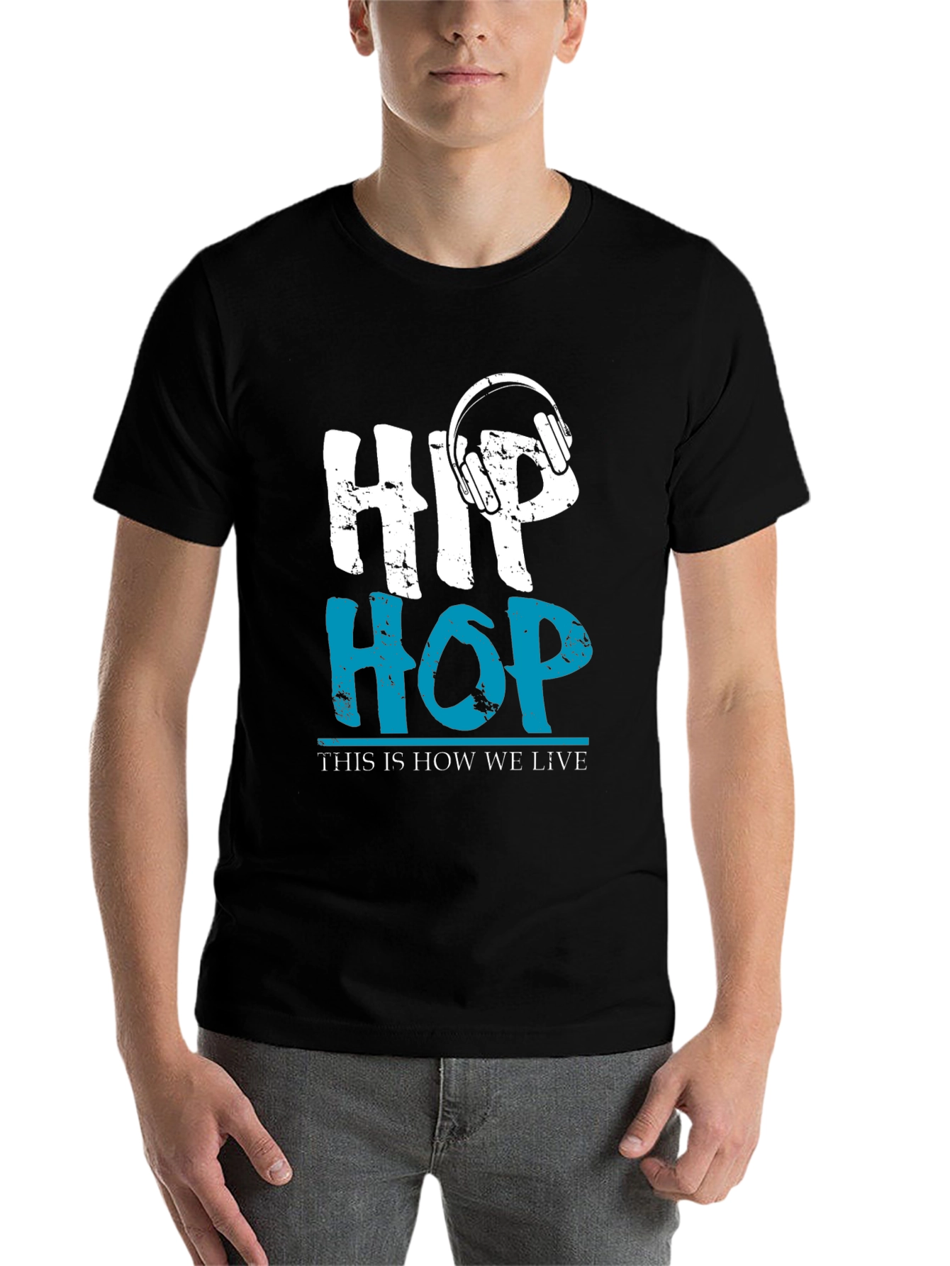 Hip Hop Headphones Graphic T-Shirt - 7