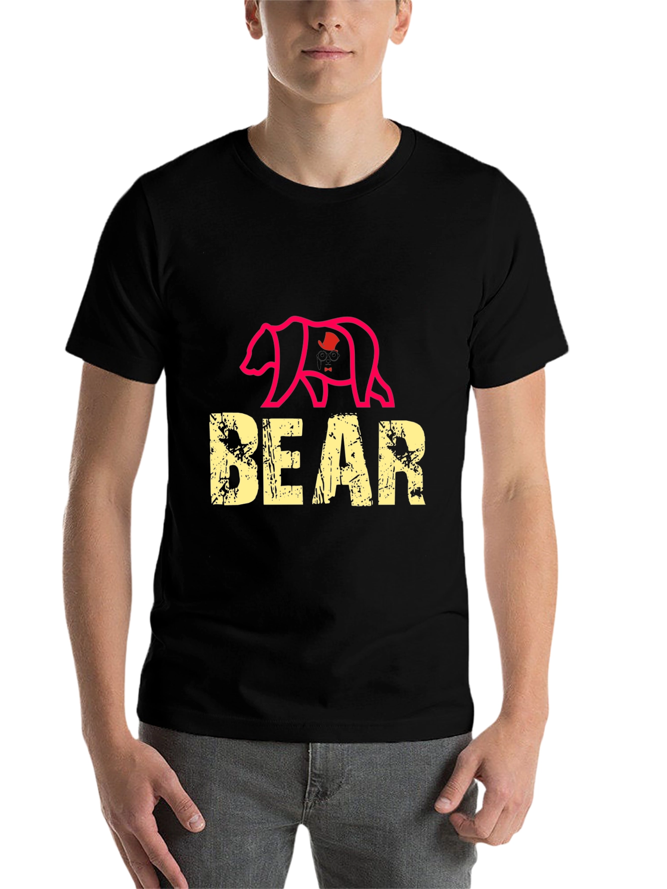 Black Bear Graphic Tee - Men's Black T-Shirt view 7