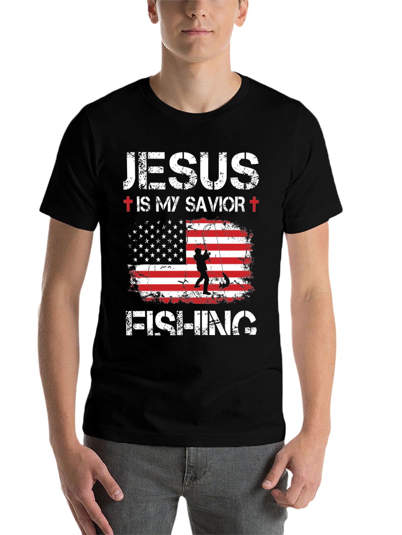 Jesus is My Savior Fishing T-Shirt - 7