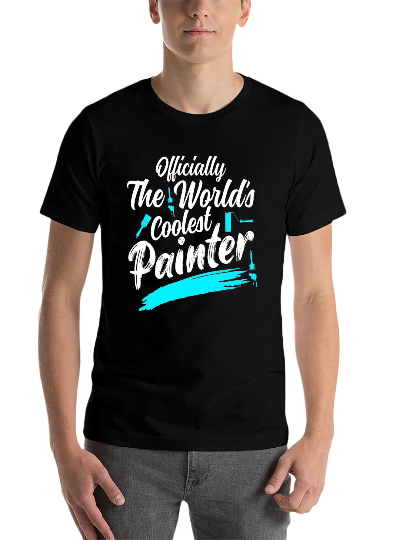 Black Coolest Painter T-Shirt view 7