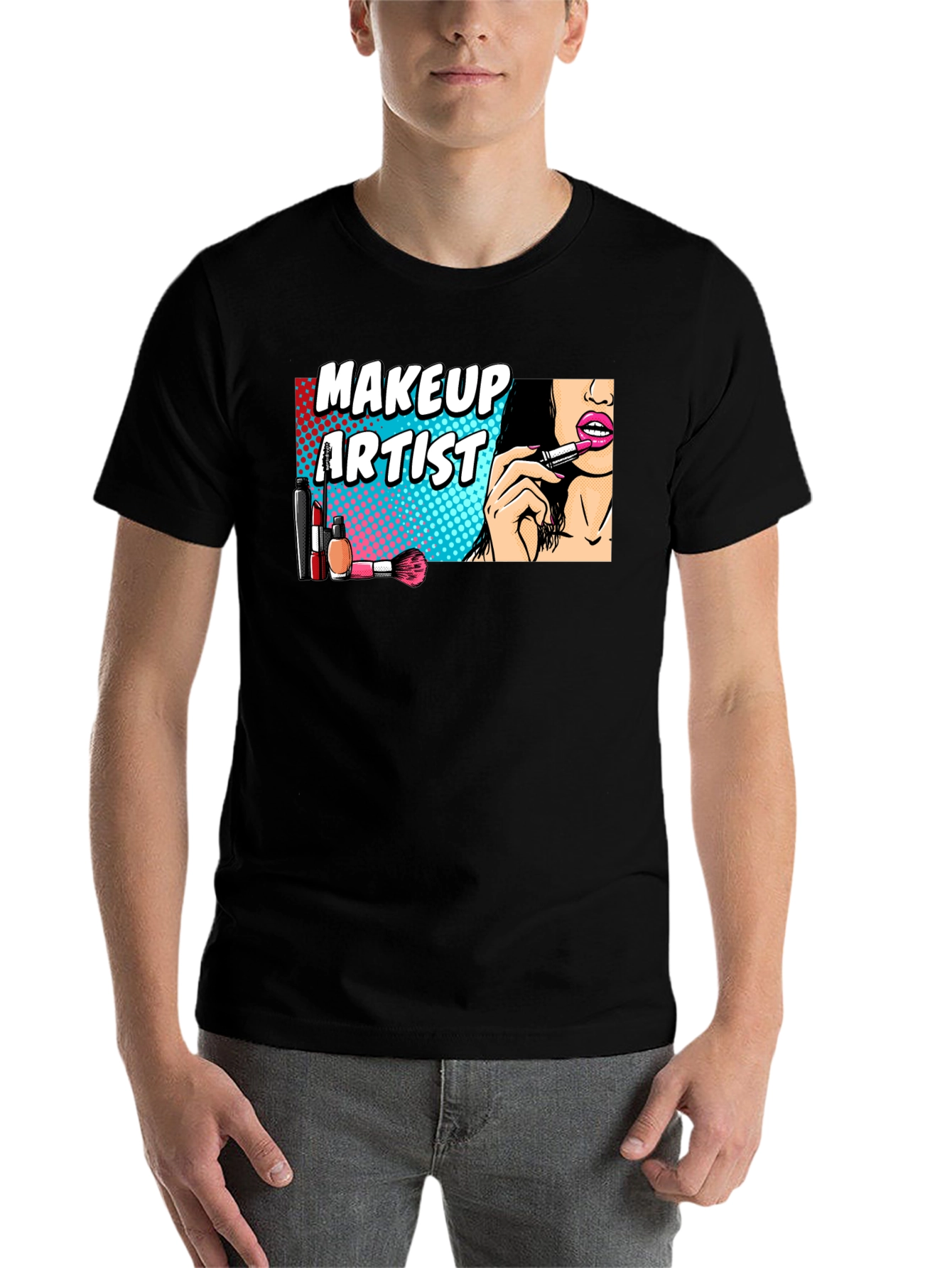 Black Makeup Artist T-Shirt view 7