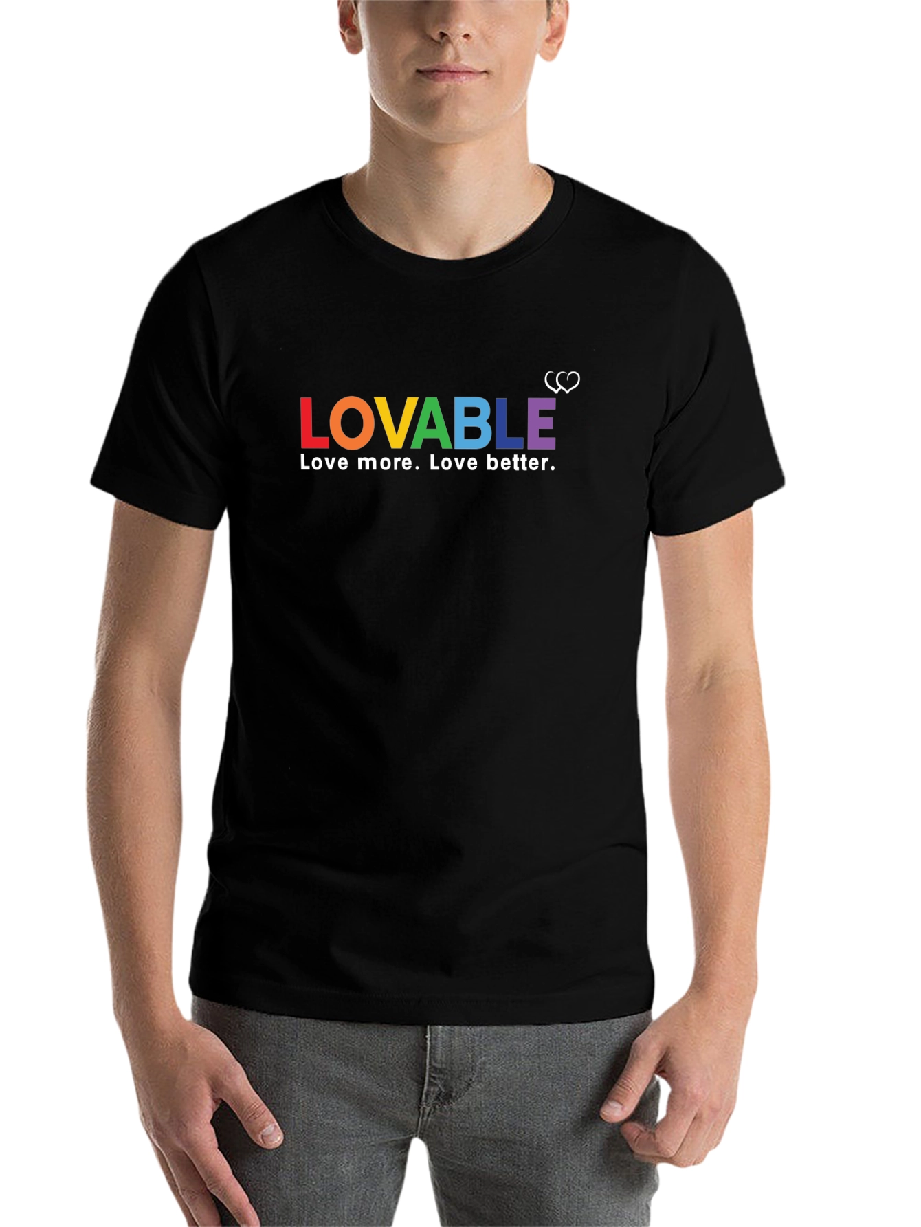 Black Lovable Pride T-Shirt - Love More, Love Better view 7