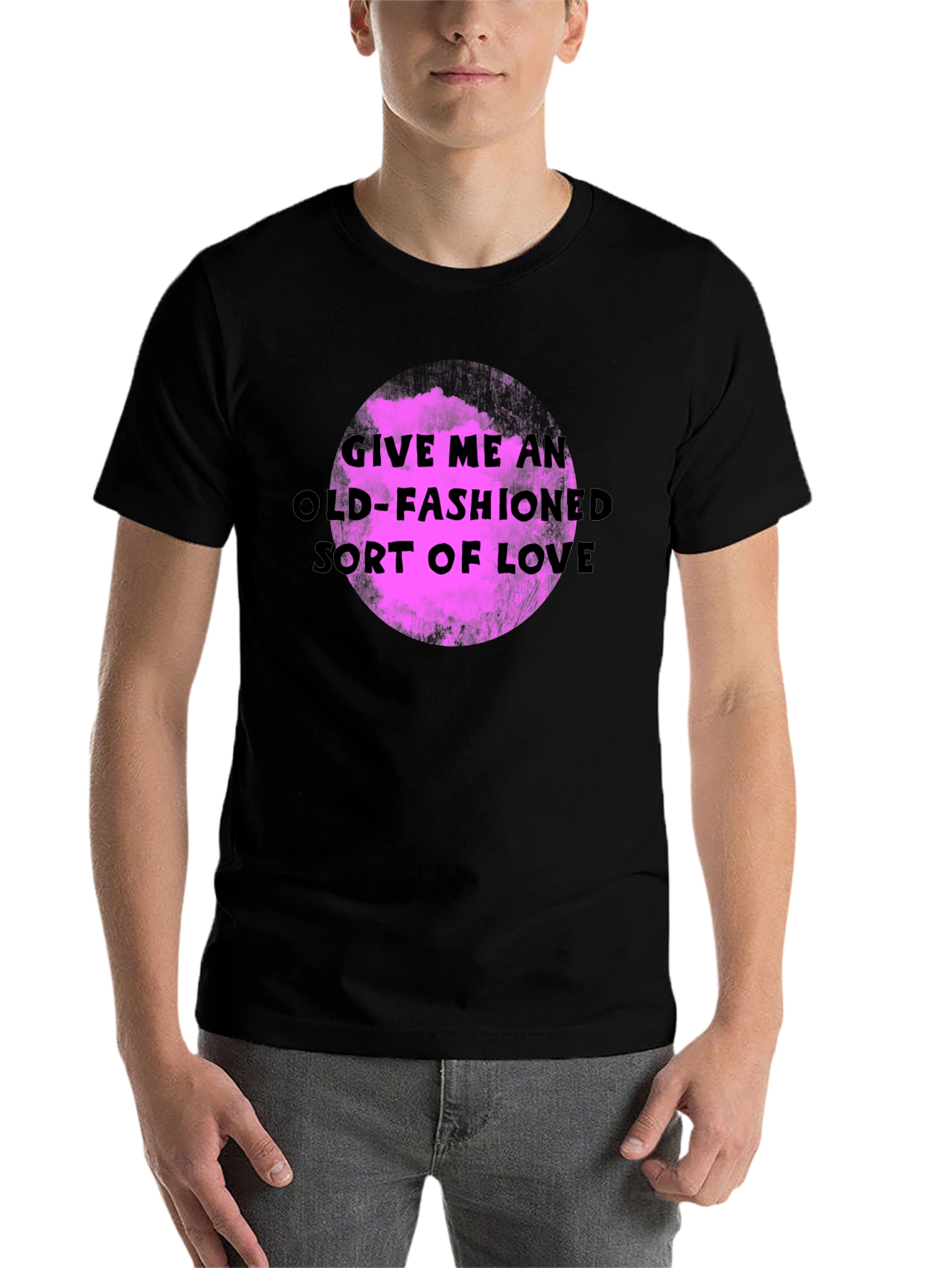 Black Old-Fashioned Love Graphic T-Shirt view 7