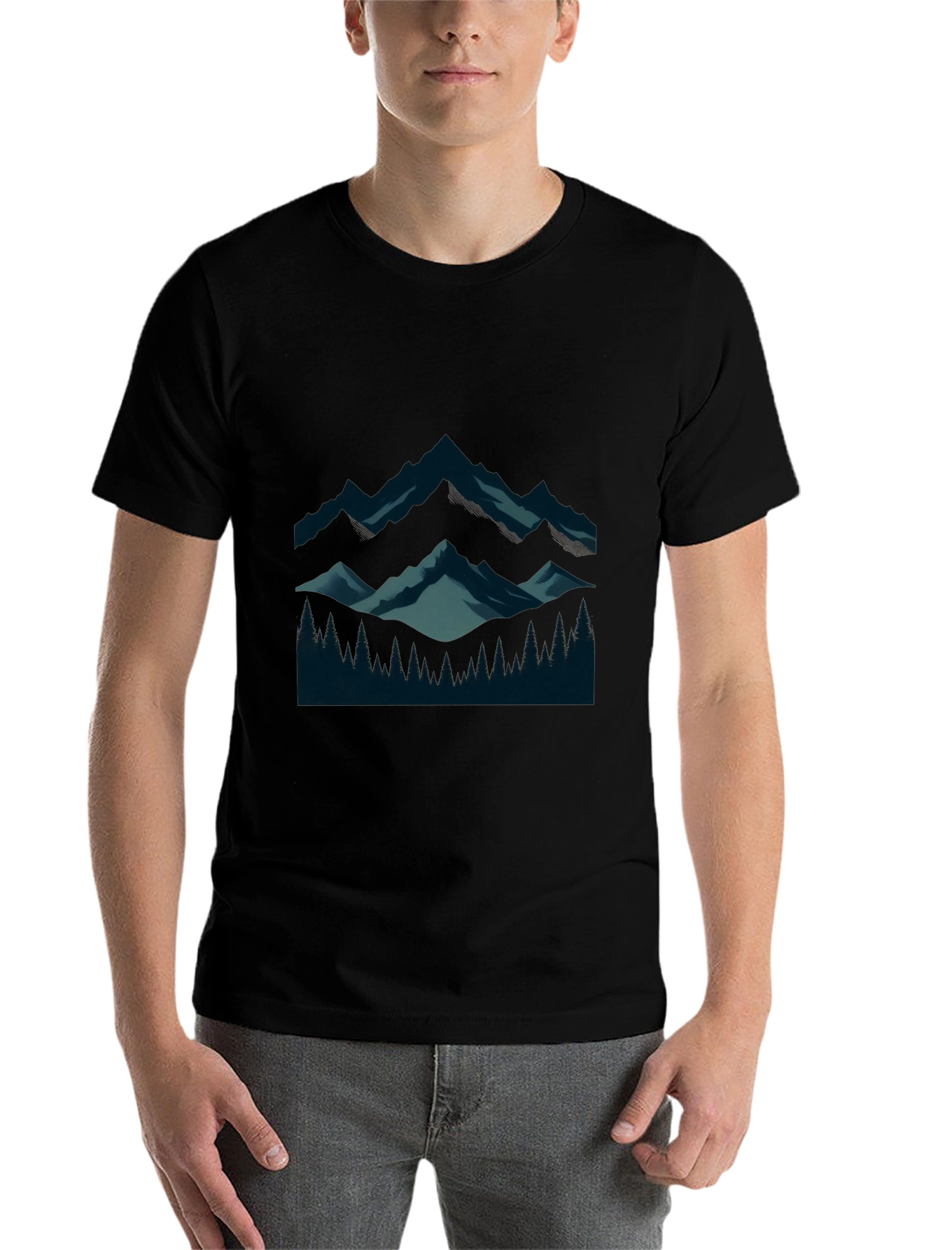 Black Mountain Vista Graphic Tee - Soft Cotton Comfort view 7