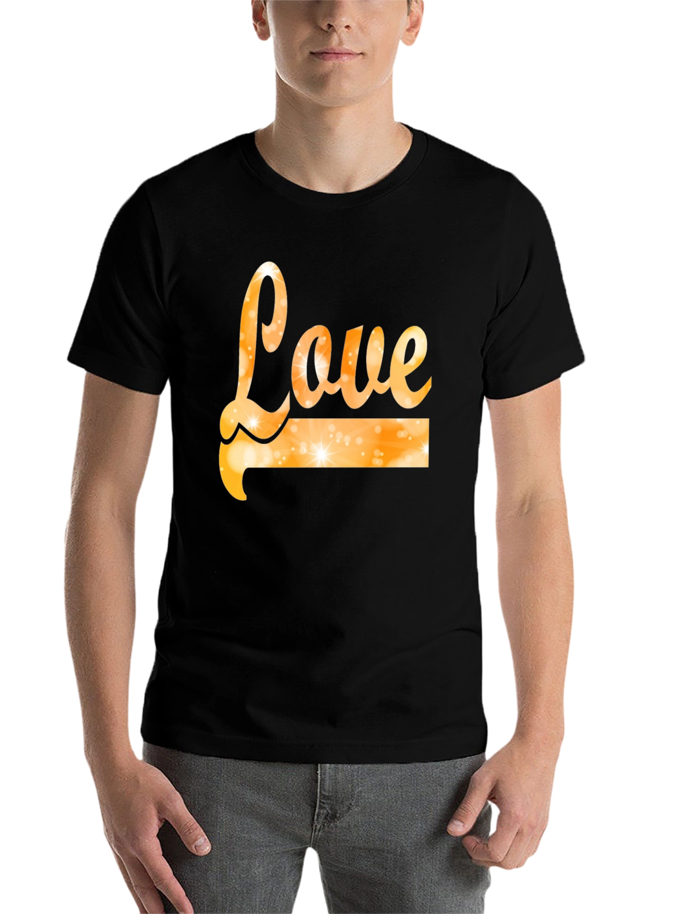 Black Love Graphic Black T-Shirt view 7