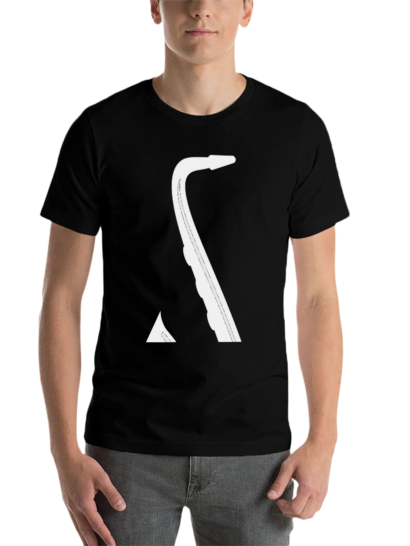 Black Saxophone Graphic T-Shirt - Cool Music Tee view 7