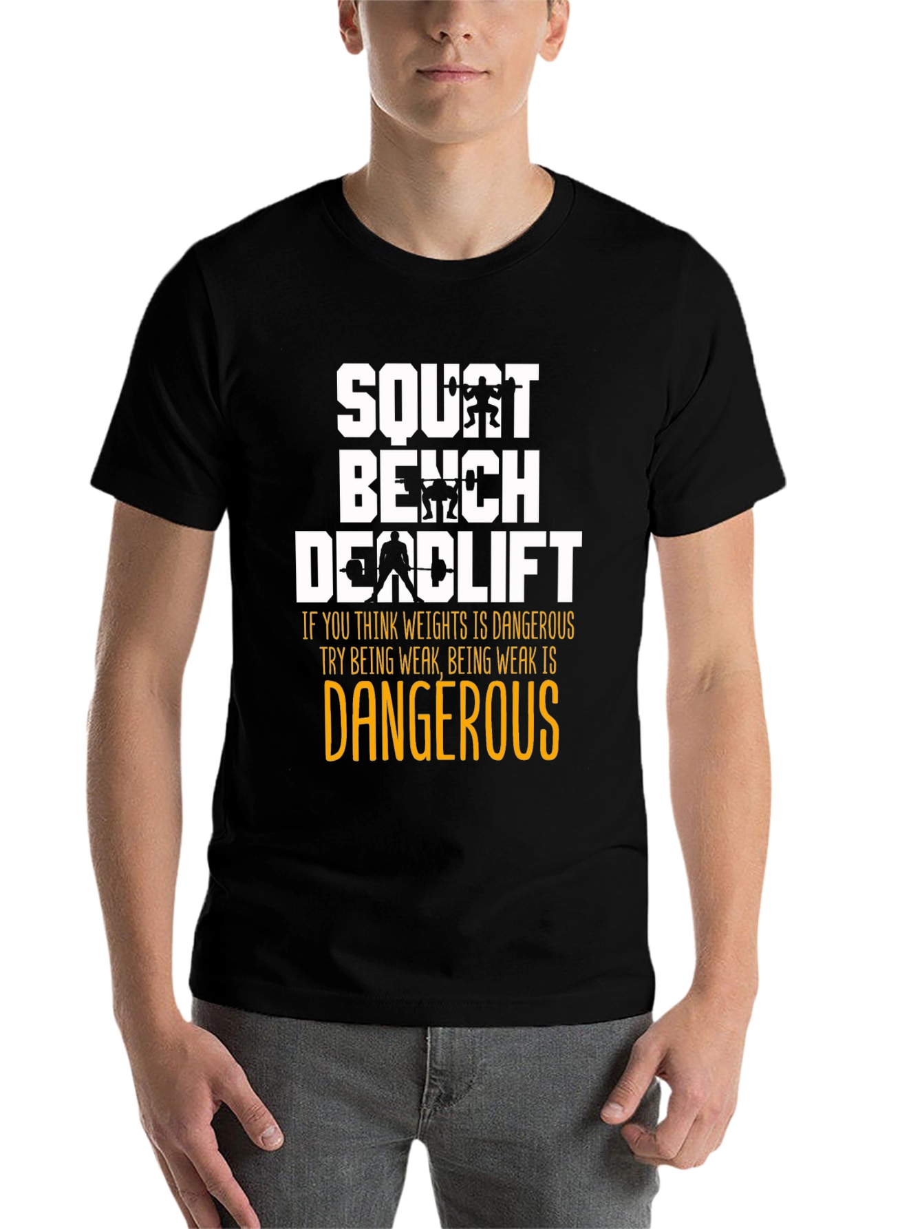 Squat Bench Deadlift Weightlifting T-Shirt - 7