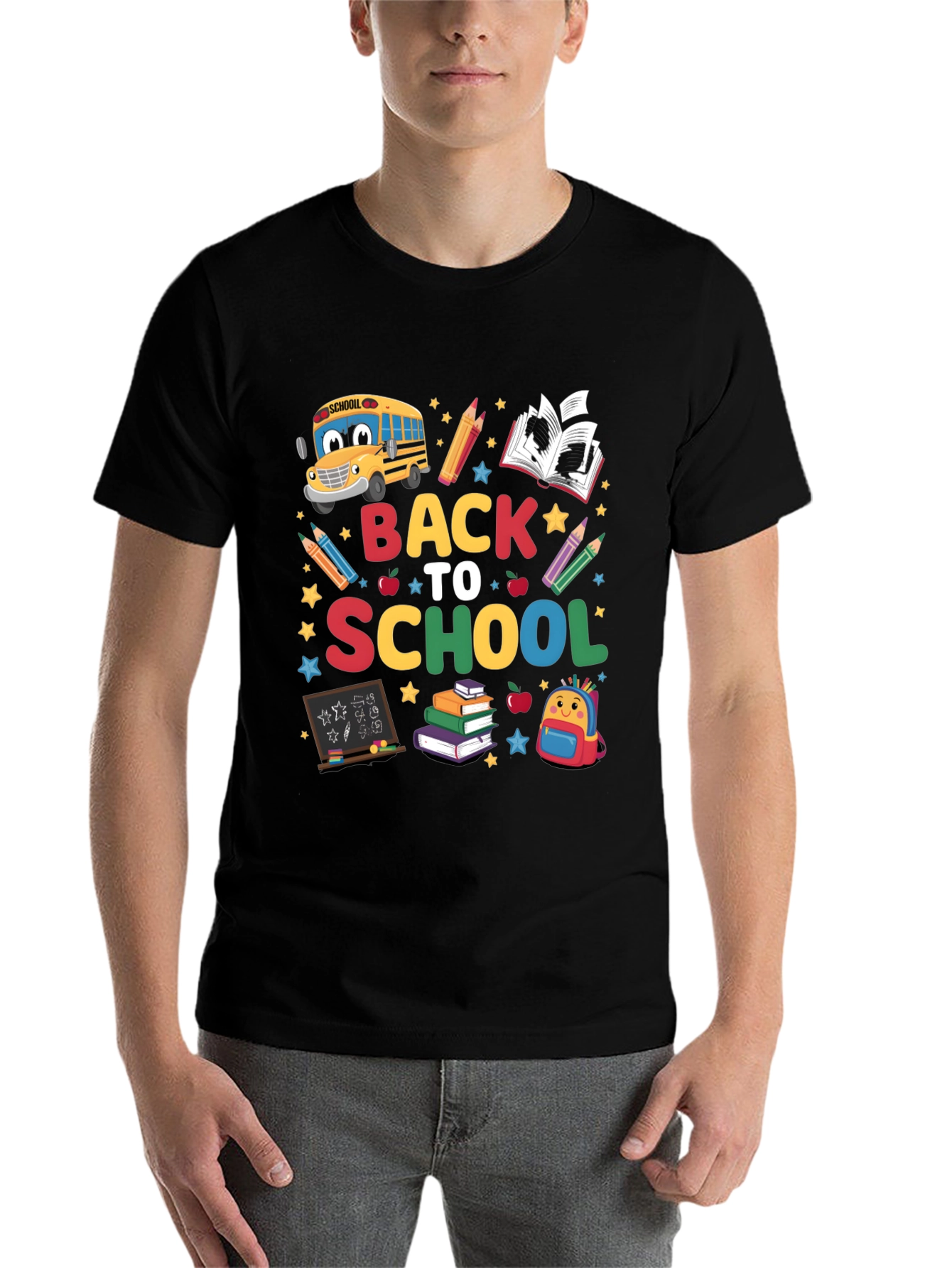 Black Back to School Graphic Tee - Unisex view 7