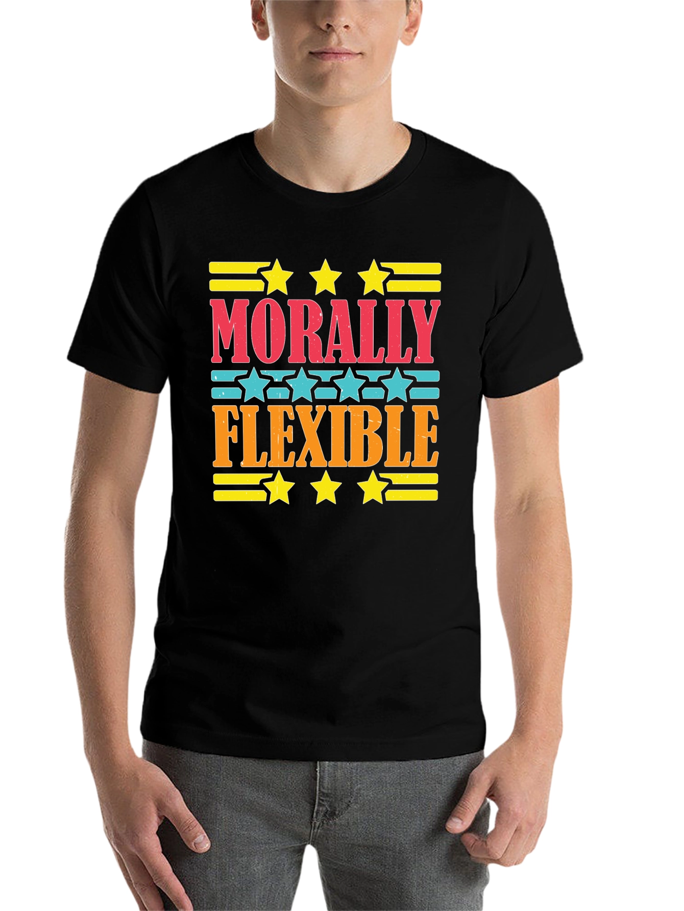 Black Morally Flexible Graphic Tee - Comfort Fit view 7