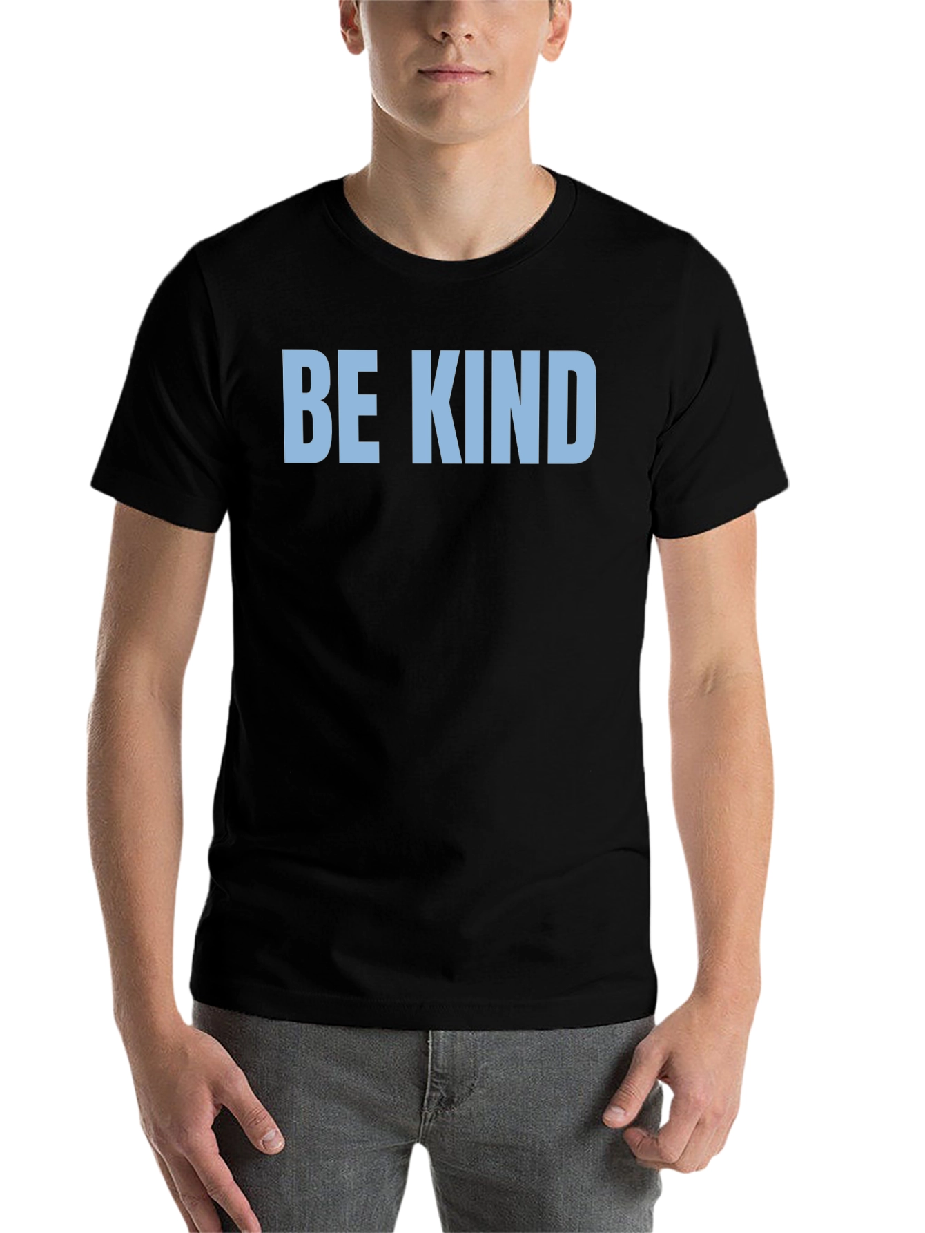 Black Be Kind Graphic Tee - Black Casual T-Shirt view 7