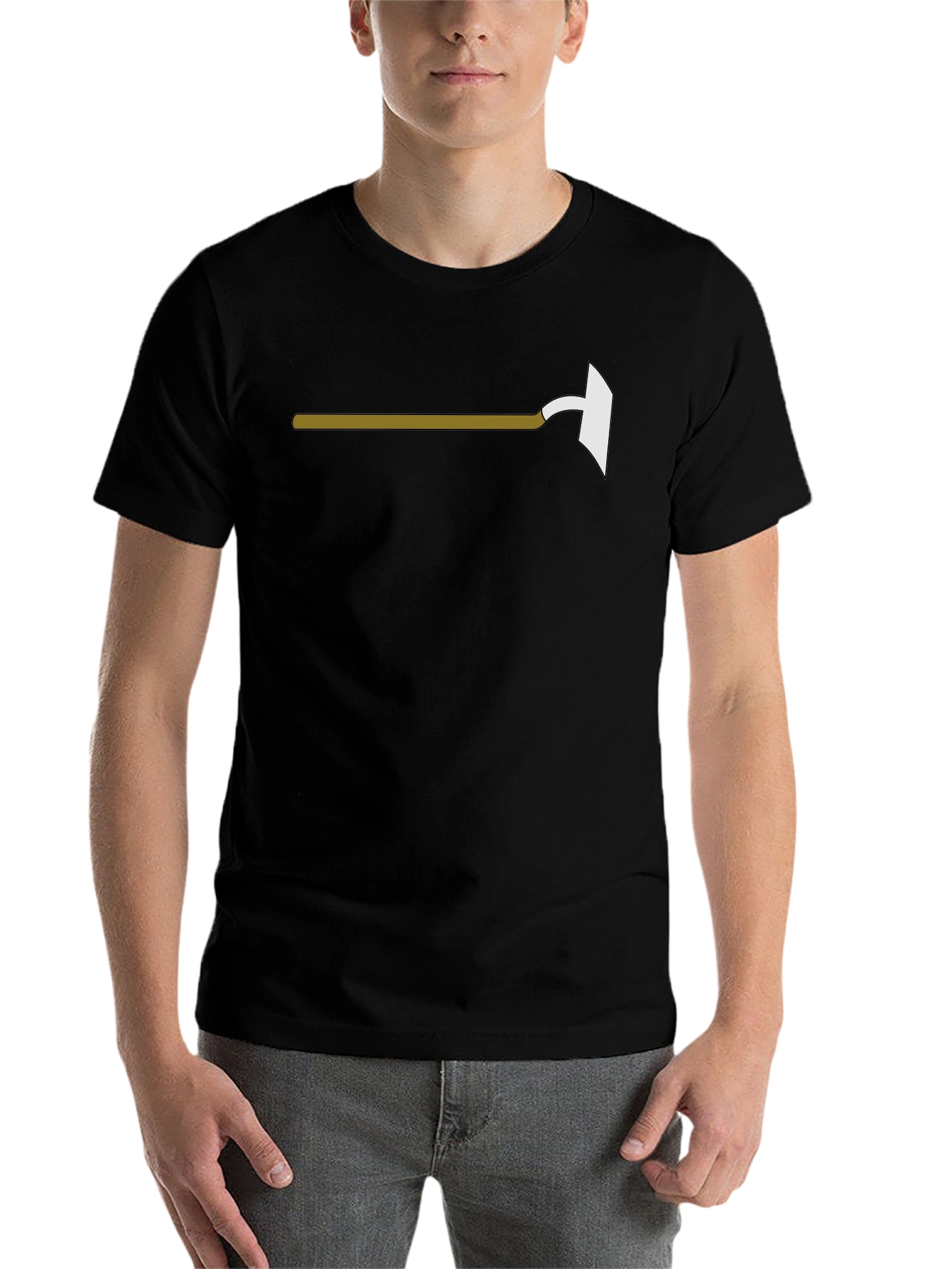 Black Axe Throwing Tee - Black Graphic T-Shirt view 7