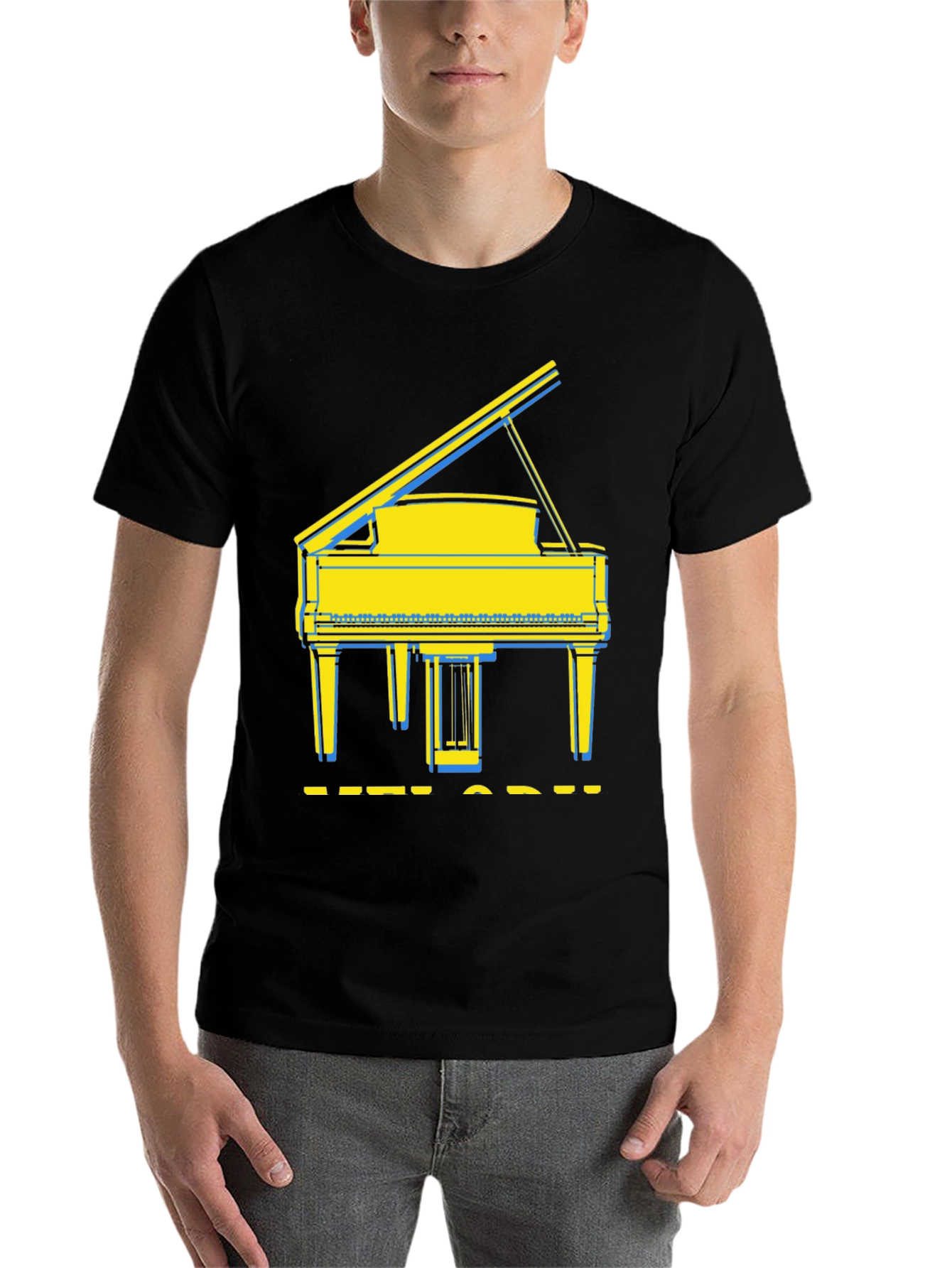Black Grand Piano Graphic Tee - Stylish Music Lover Shirt view 7