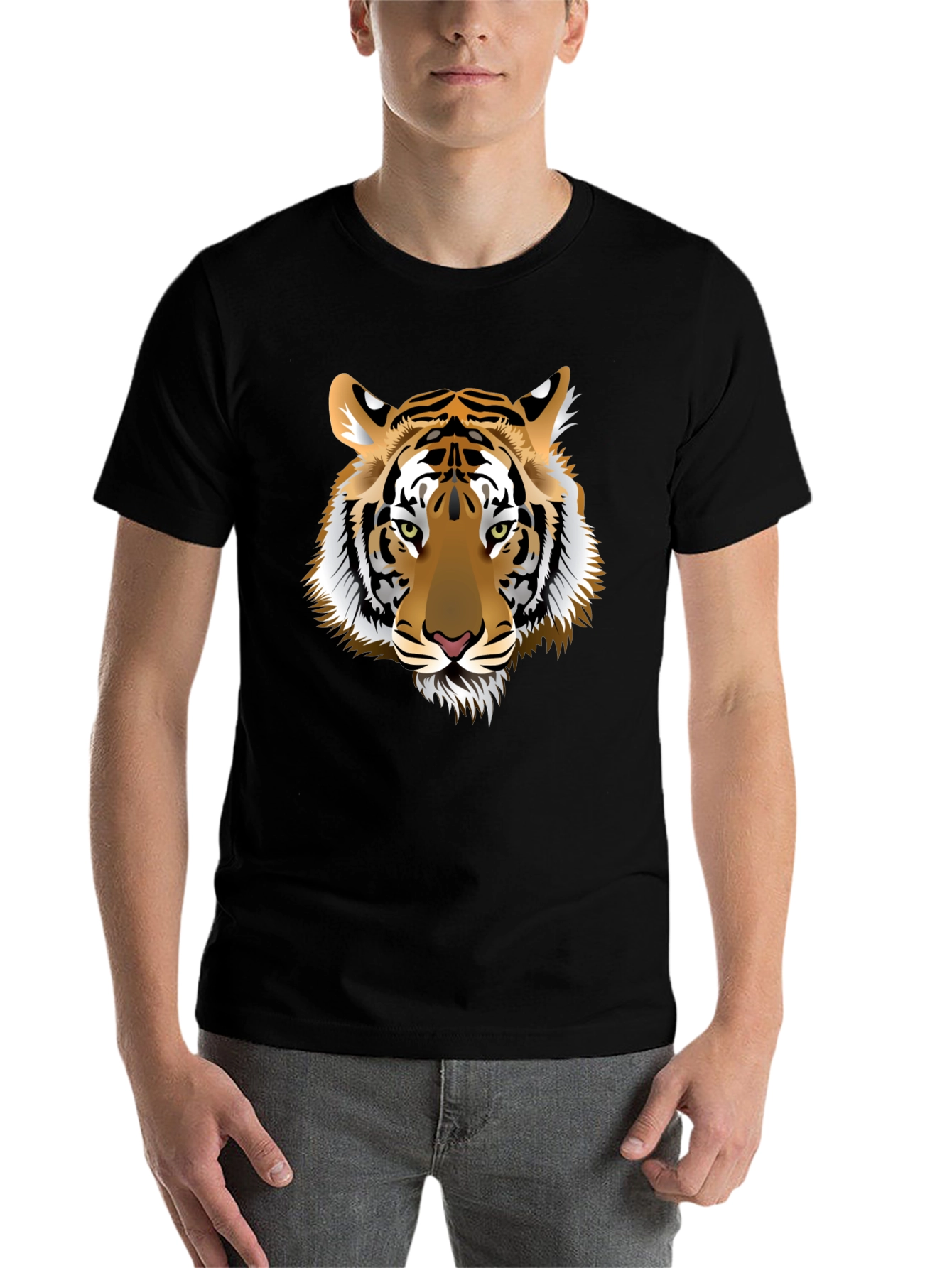 Black Tiger Graphic Black T-Shirt - Bold Animal Print view 7