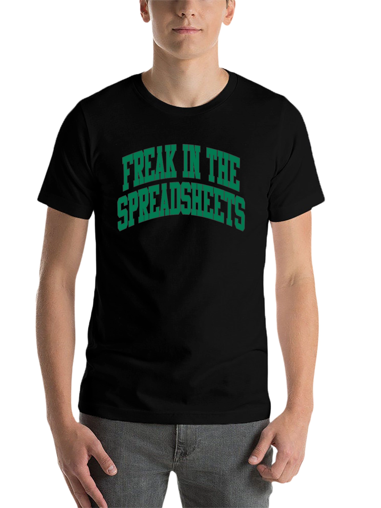 Black Freak in the Spreadsheets T-Shirt view 7