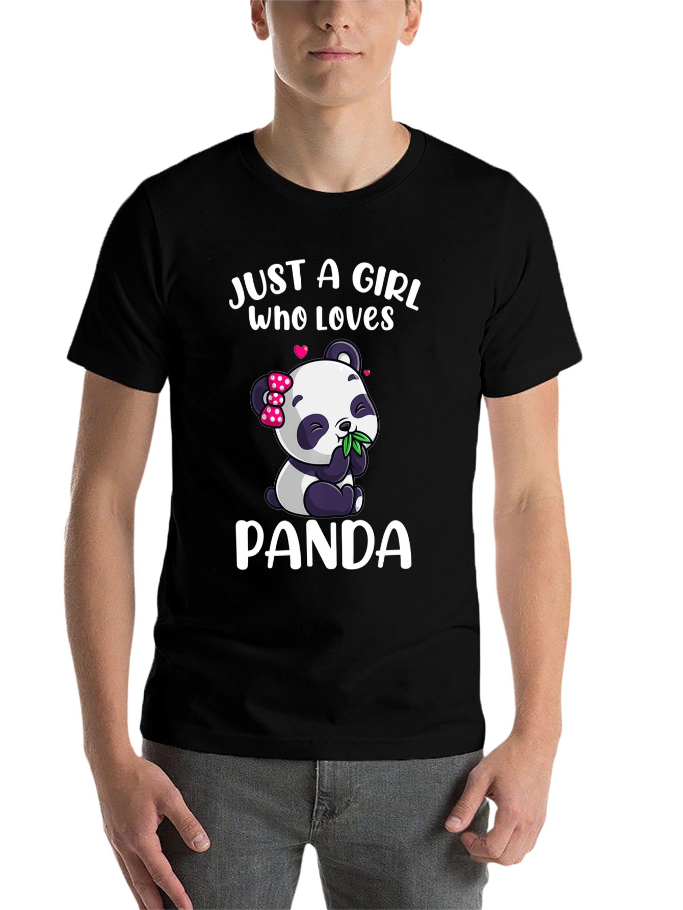 Black Girl's Panda Lover T-Shirt view 7