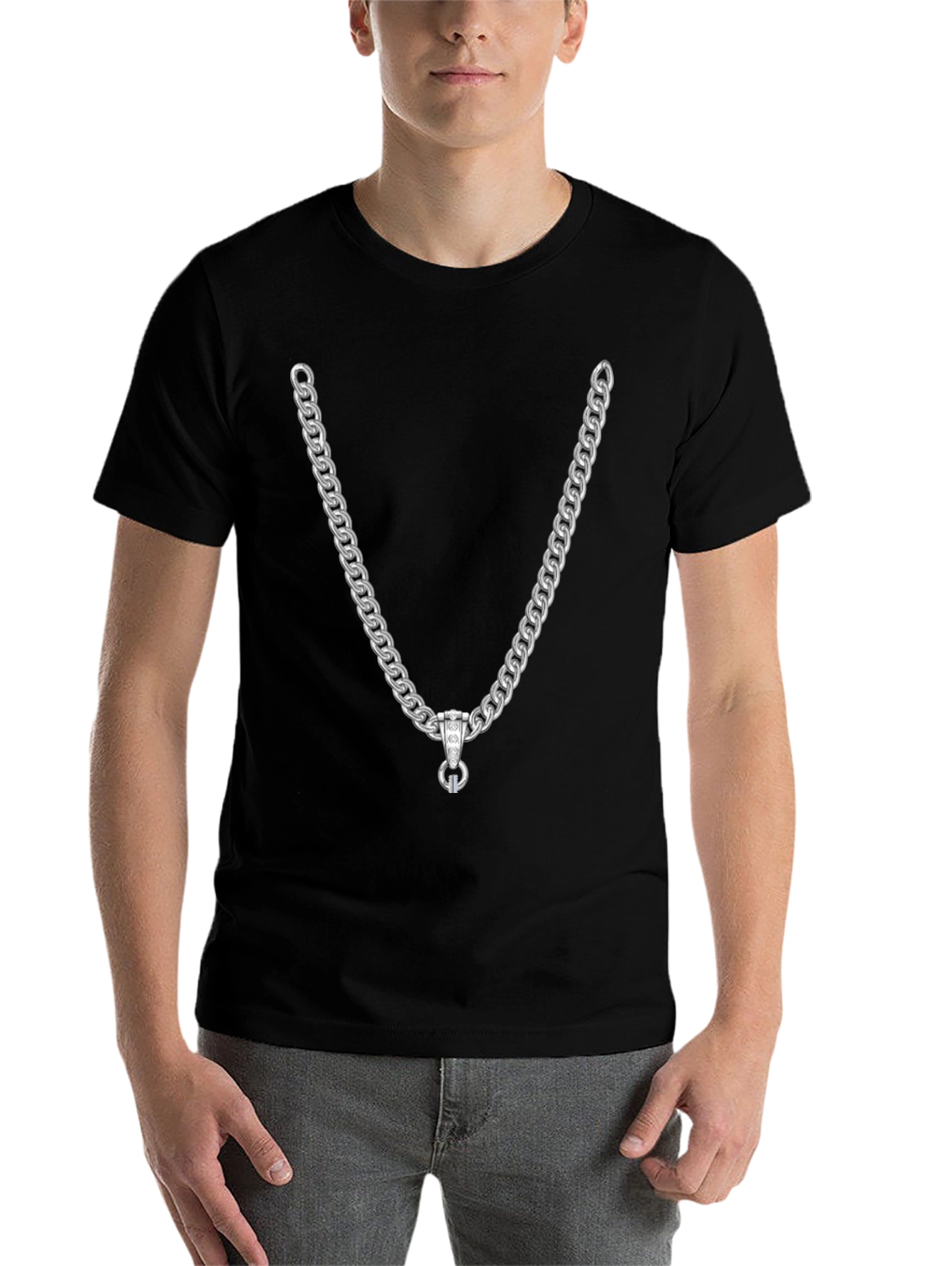 Black Chain Graphic T-Shirt view 7