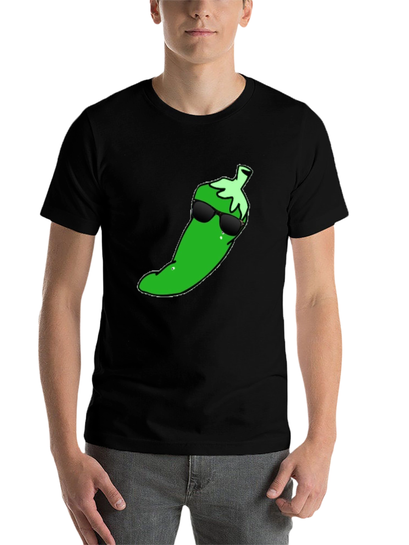 Cool Pepper Graphic T-Shirt - Black Cotton Tee - 7