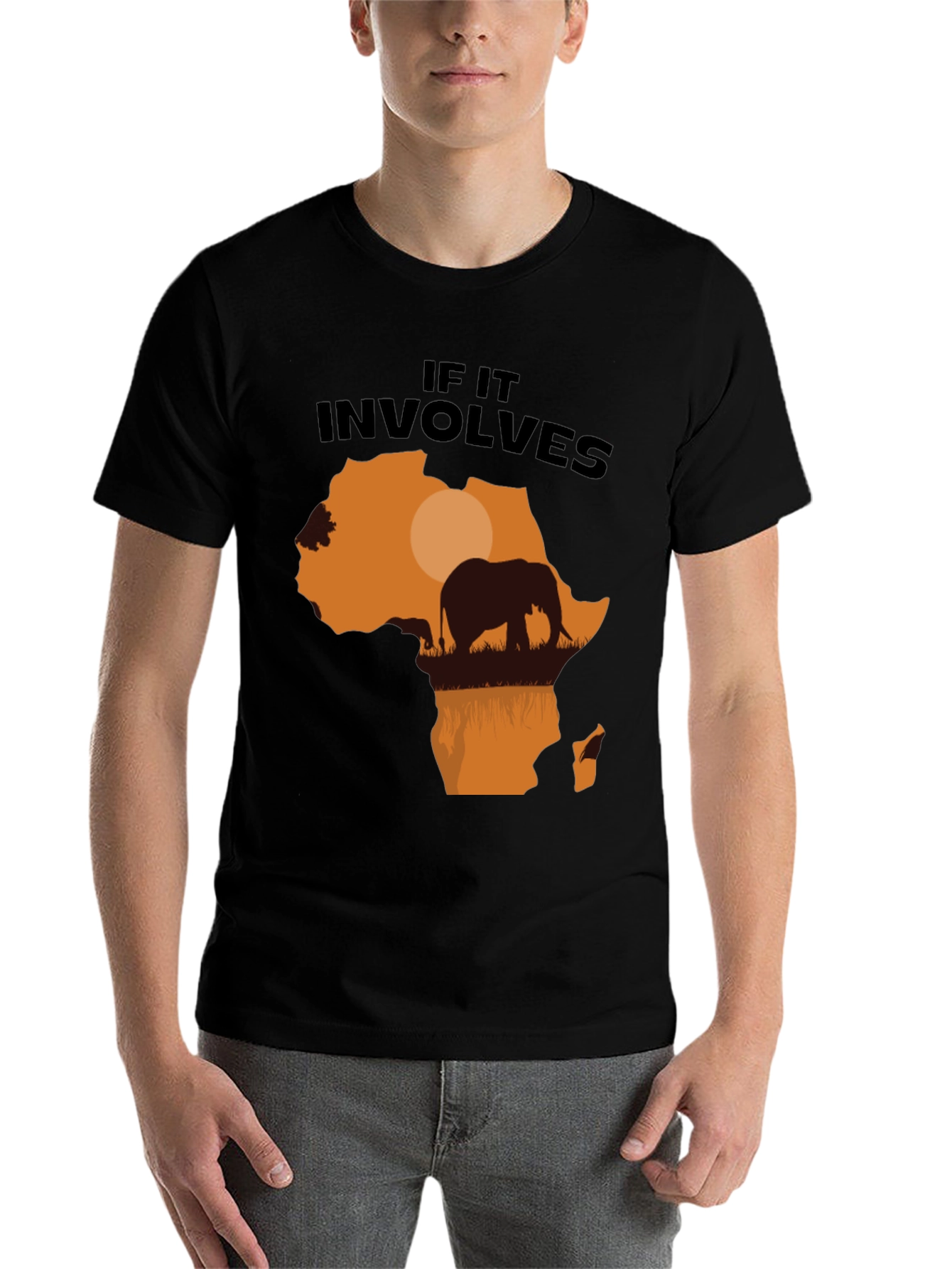 Black Africa Elephant Graphic T-Shirt - Nature Lover Tee view 7