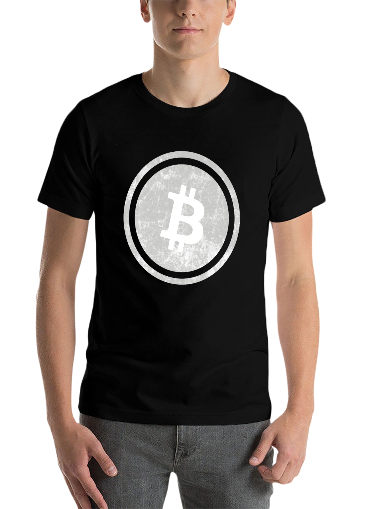 Black Bitcoin Crypto T-Shirt - Black Casual Tee view 7