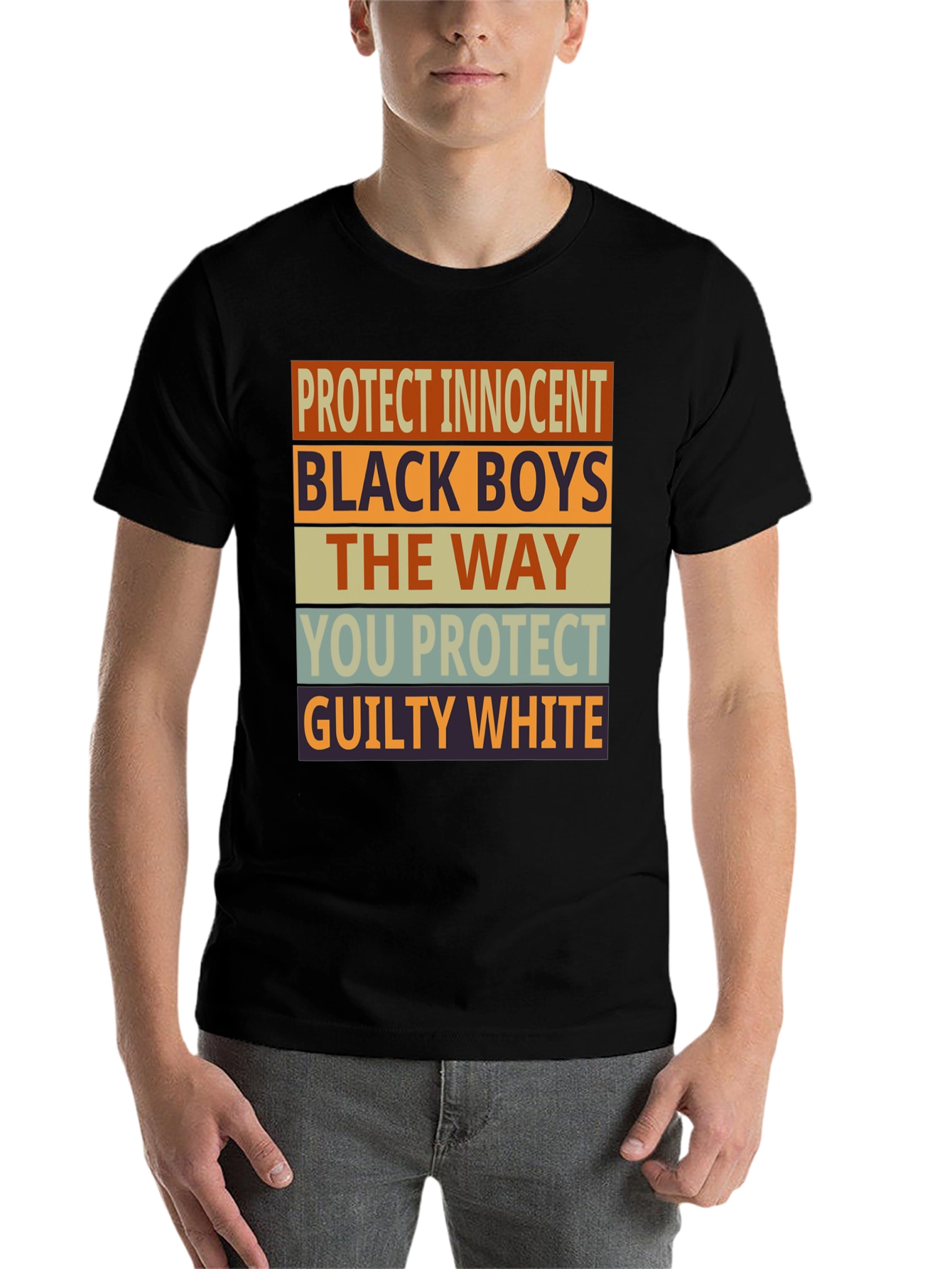 Black Protect Innocent Black Boys Graphic Tee view 7