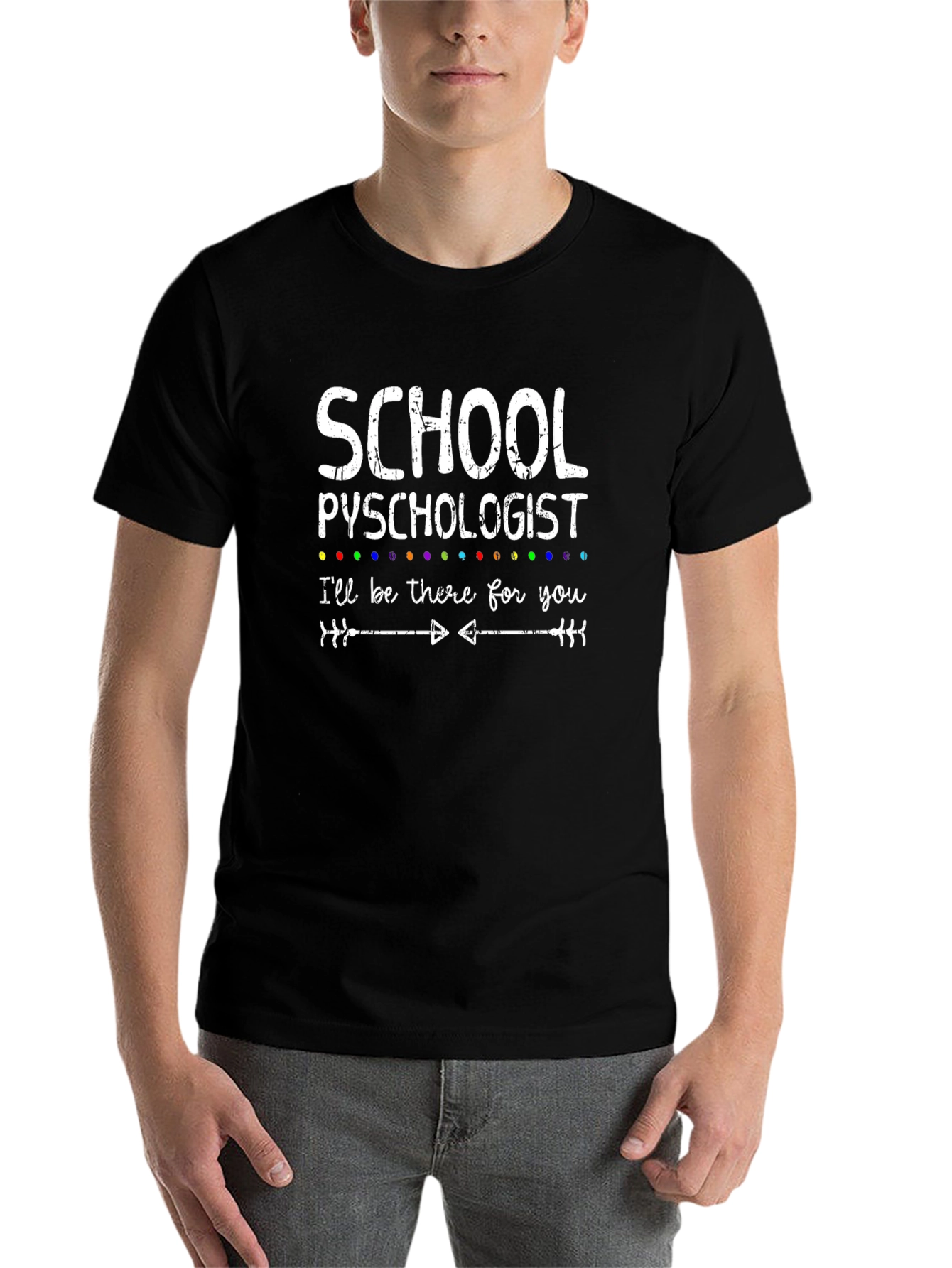 Black School Psychologist T-Shirt - Counselor Support Tee view 7