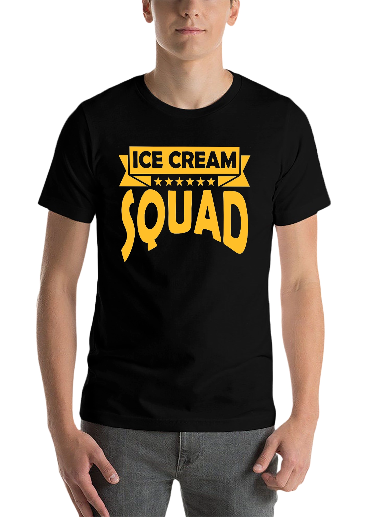 Black Ice Cream Squad Graphic Tee - Unisex view 7