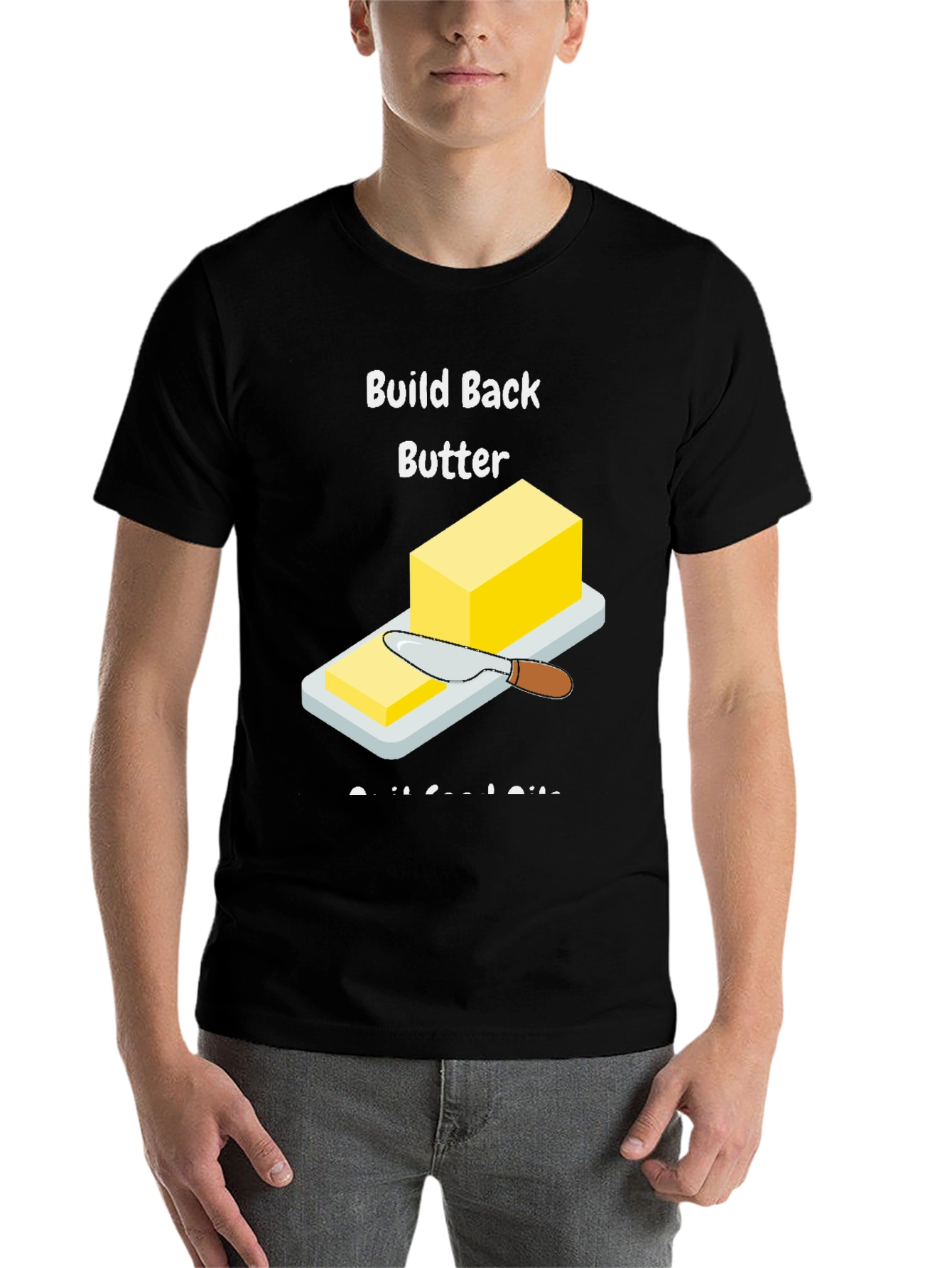 Black Build Back Butter T-Shirt view 7