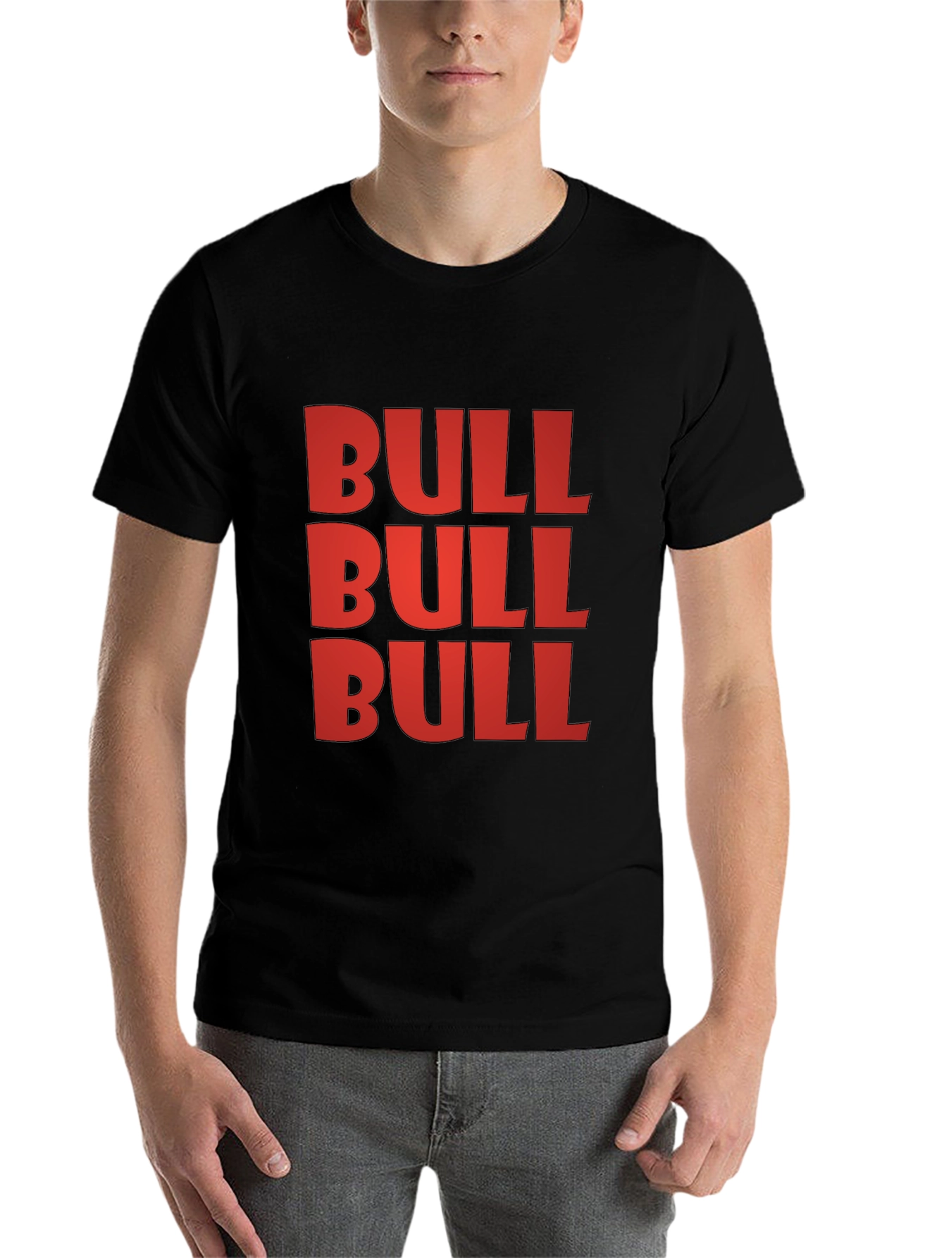 Black Bold BULL Graphic Tee - Statement T-Shirt view 7