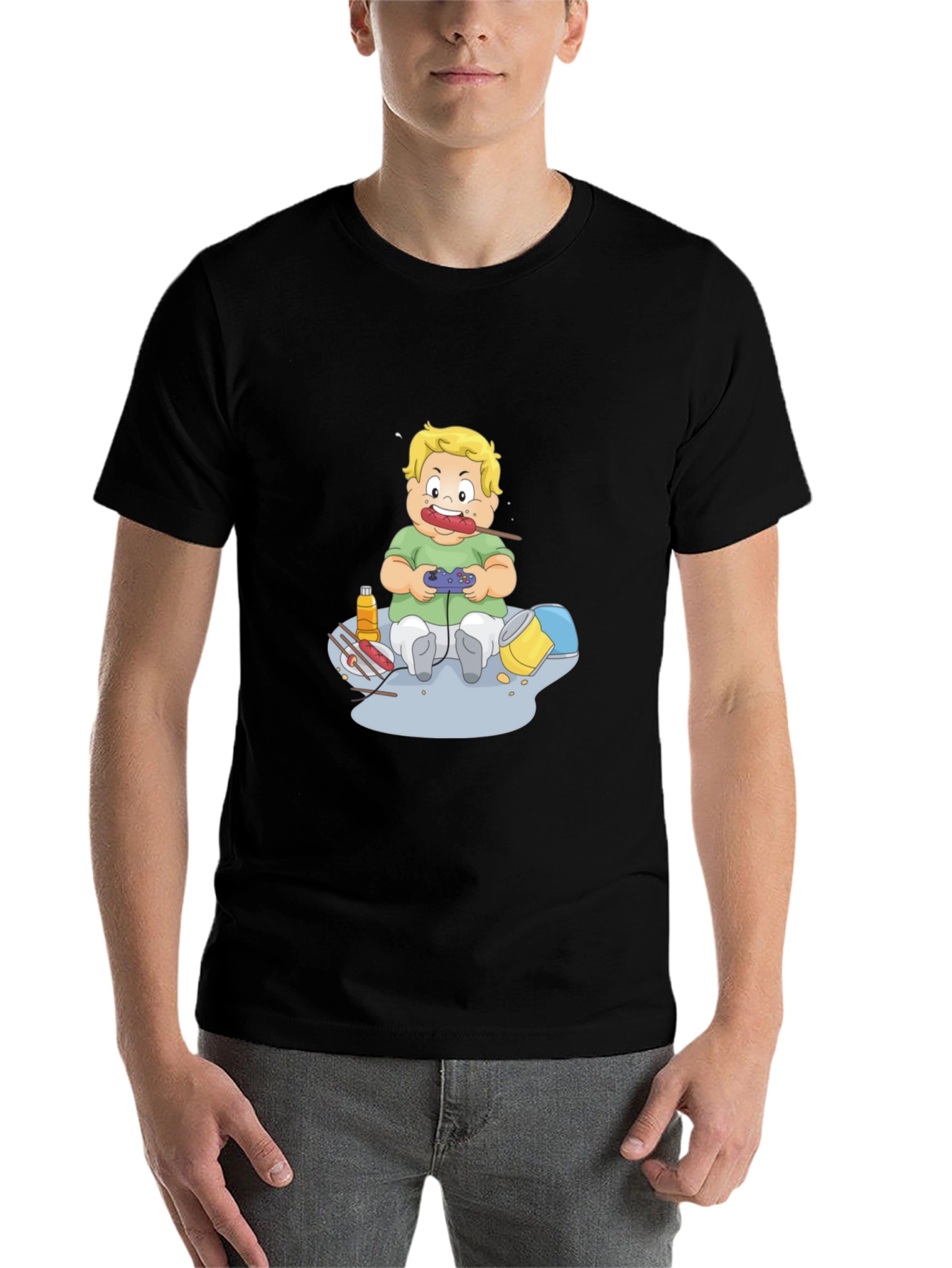 Black Gamer Baby Black T-Shirt view 7