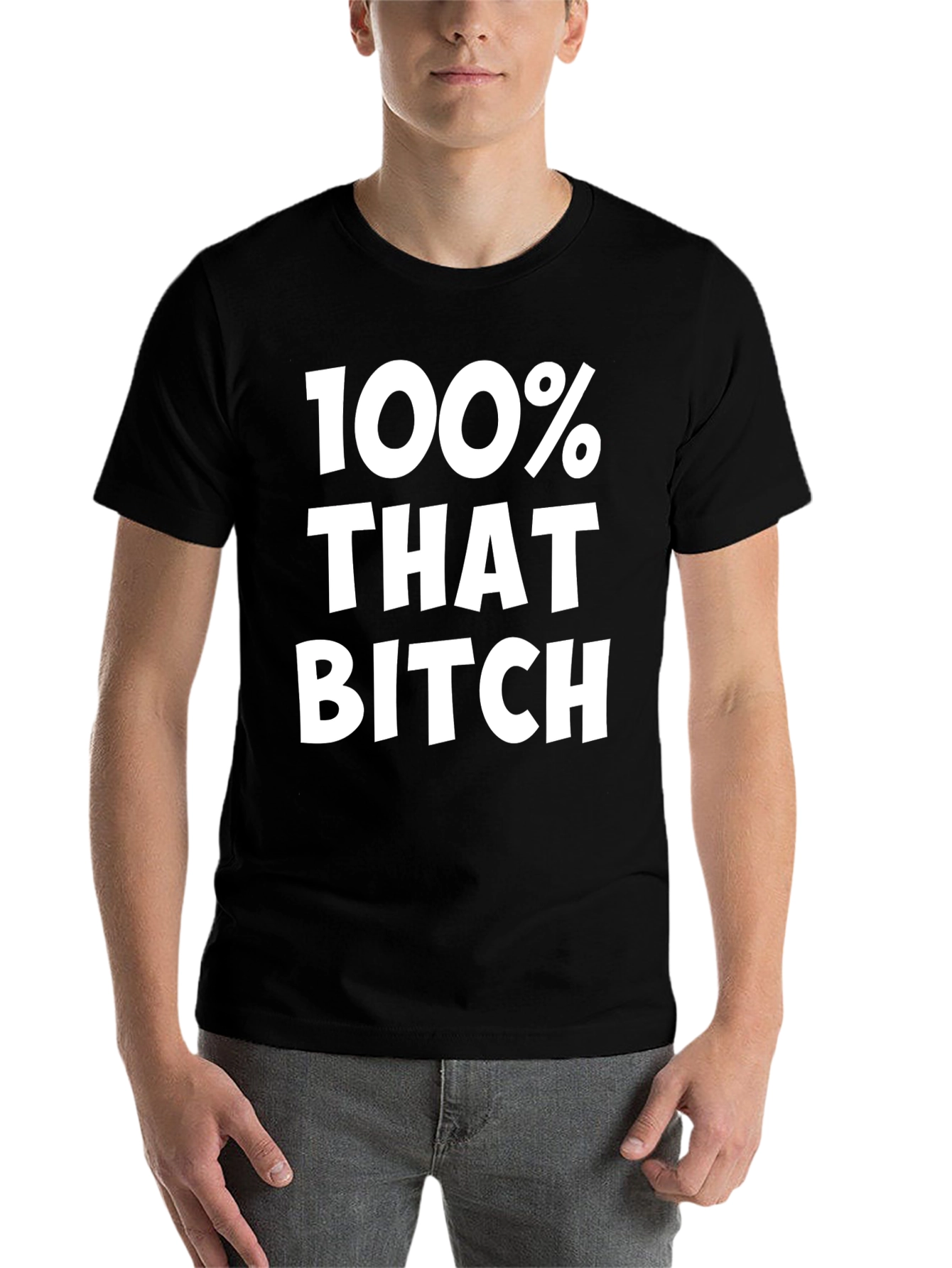 Black 100% That Bitch Black Graphic Tee view 7