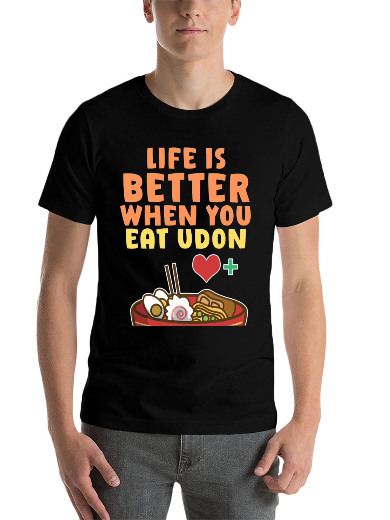 Black Life Is Better When You Eat Udon Graphic Tee view 7